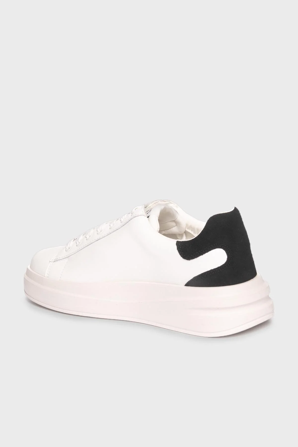 Guess Elbina Hakiki Deri Sneaker FLJELBLEA12 Bayan Ayakkabı FLJELB LEA12 WHBLK SİYAH-BEYAZ - 5