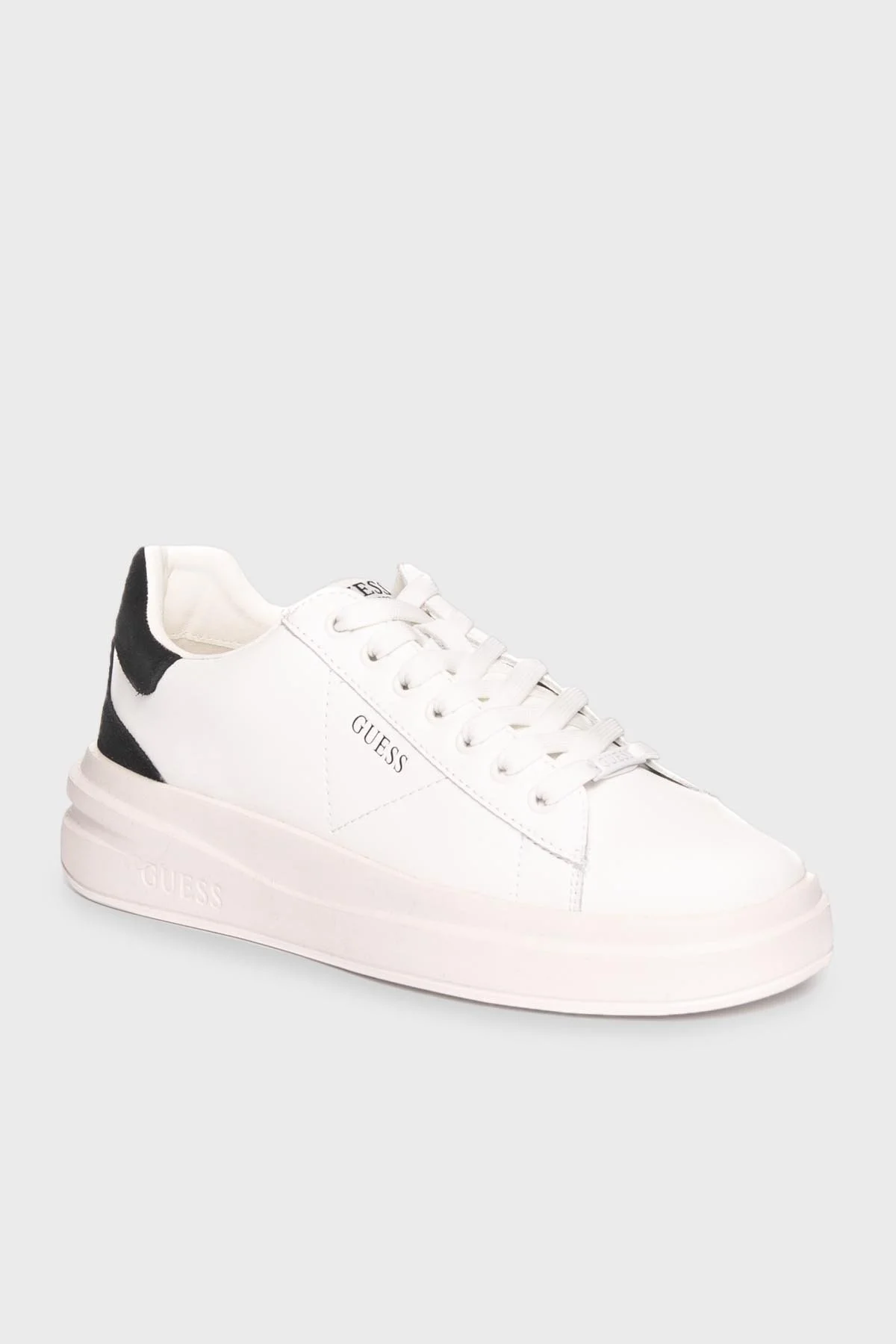 Guess Elbina Hakiki Deri Sneaker FLJELBLEA12 Bayan Ayakkabı FLJELB LEA12 WHBLK SİYAH-BEYAZ - 6