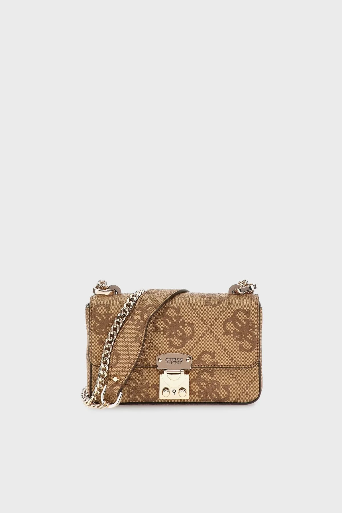 Guess Eliette Zincir Askılı Mini HWSO9315780 Bayan Çanta HWSO9315780 LTL KAHVE - 1