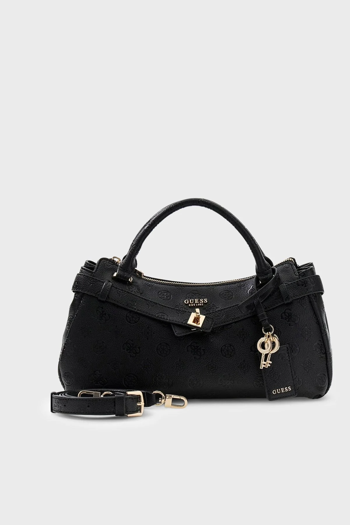 Guess Ella Logolu Çıkarılabilir Askılı HWPD9746050 Kadın Çanta HWPD97 46050 BLO Siyah - 3