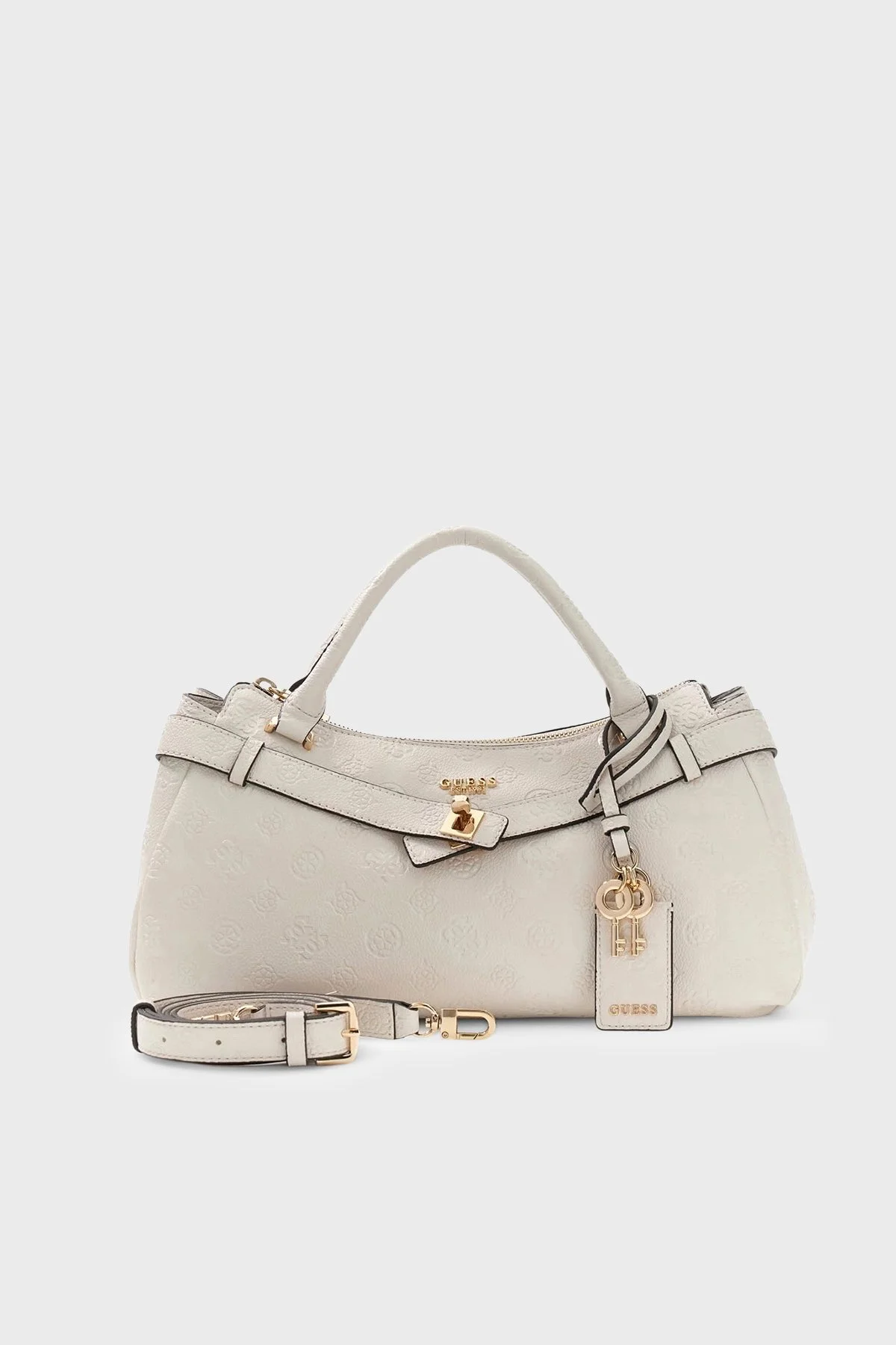 Guess Ella Logolu Çıkarılabilir Askılı HWPD9746050 Kadın Çanta HWPD97 46050 STL Ekru - 3