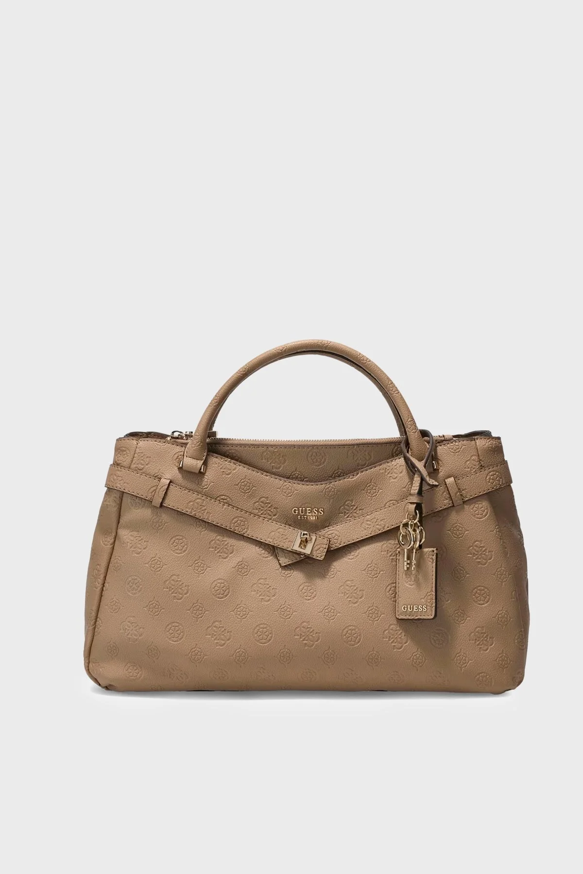 Guess Ella Logolu Çıkarılabilir Askılı HWPD9746060 Kadın Çanta HWPD97 46060 BIO Bej - 1