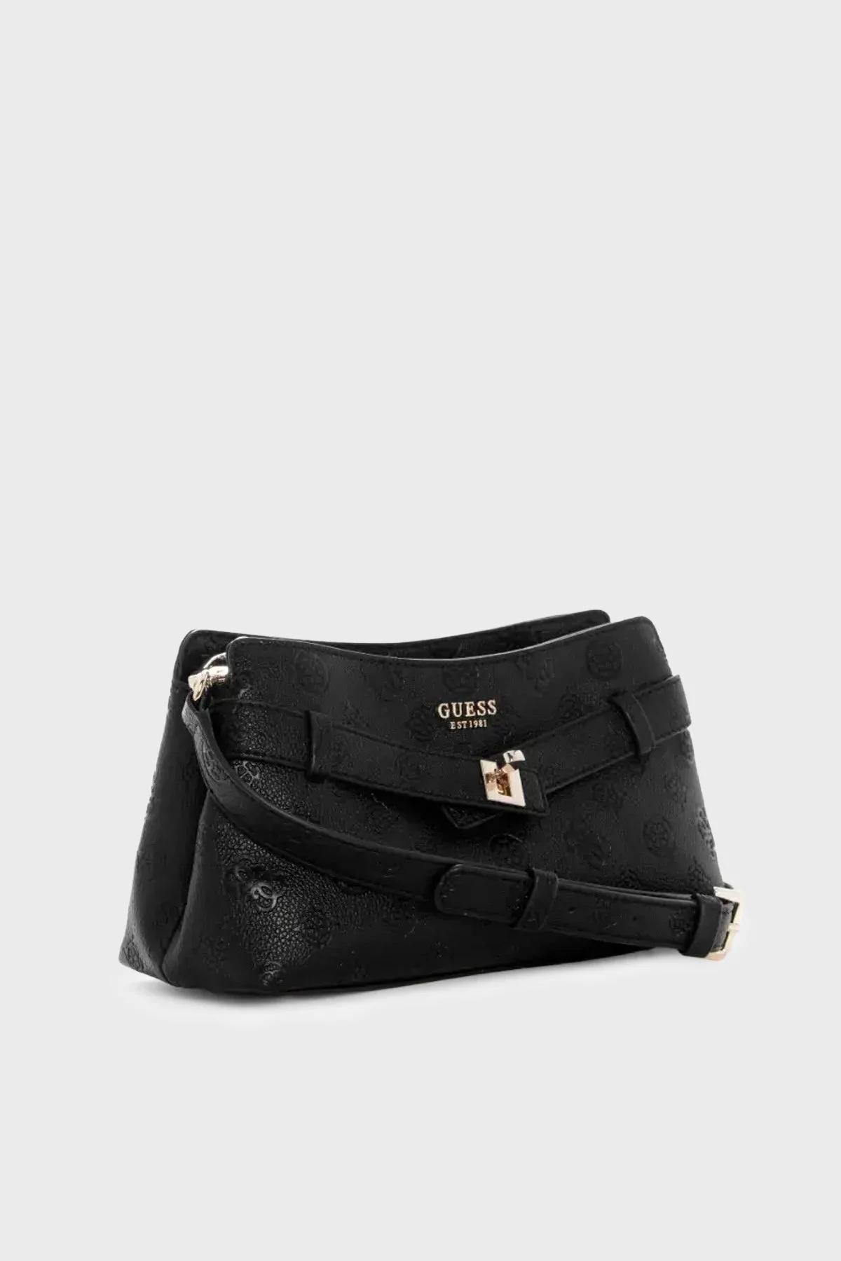 Guess Ella Logolu Çıkarılabilir Askılı HWPD9746730 Kadın Çanta HWPD97 46730 BLO Siyah - 3