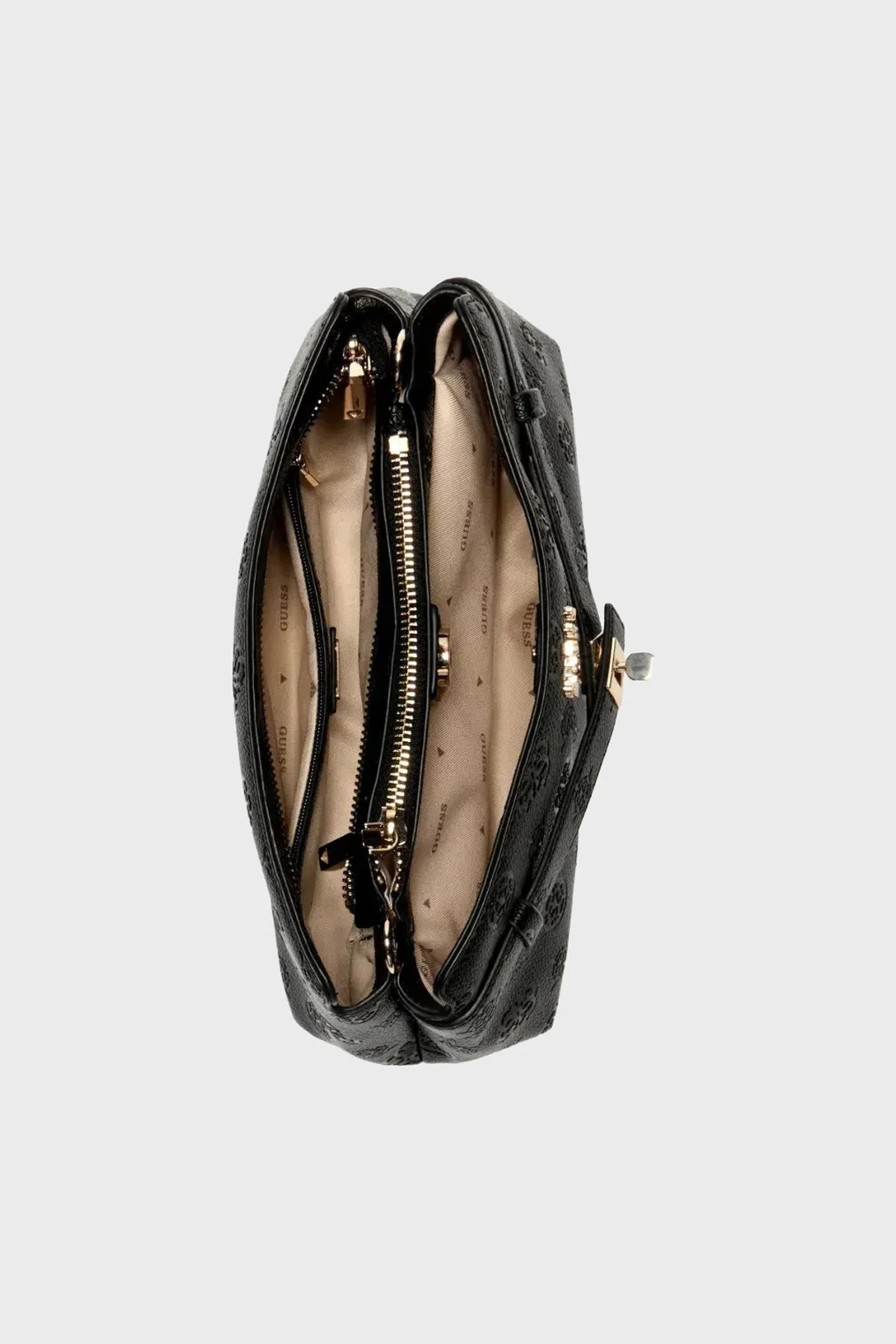 Guess Ella Logolu Çıkarılabilir Askılı HWPD9746730 Kadın Çanta HWPD97 46730 BLO Siyah - 4