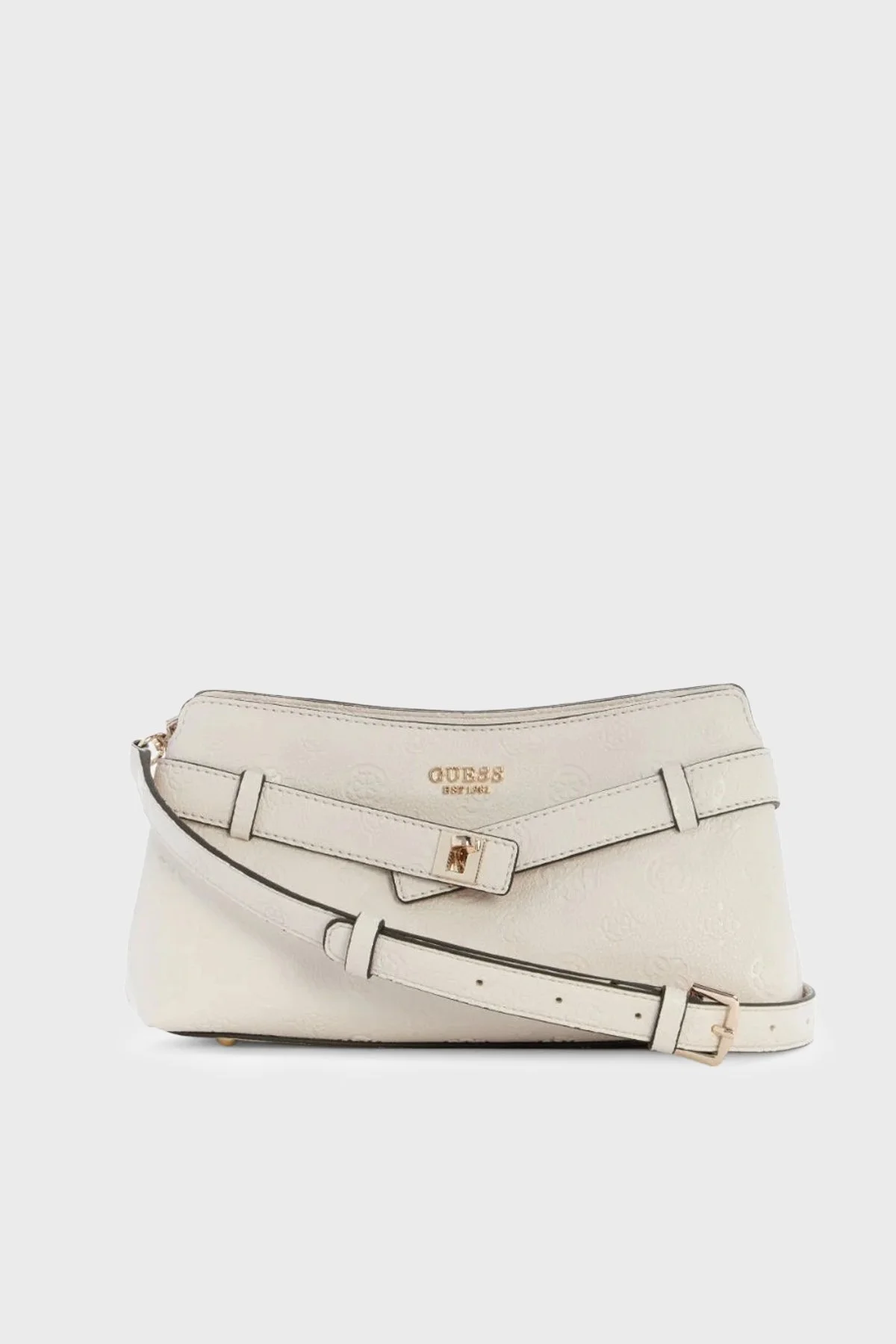 Guess Ella Logolu Çıkarılabilir Askılı HWPD9746730 Kadın Çanta HWPD97 46730 STL Ekru - 1