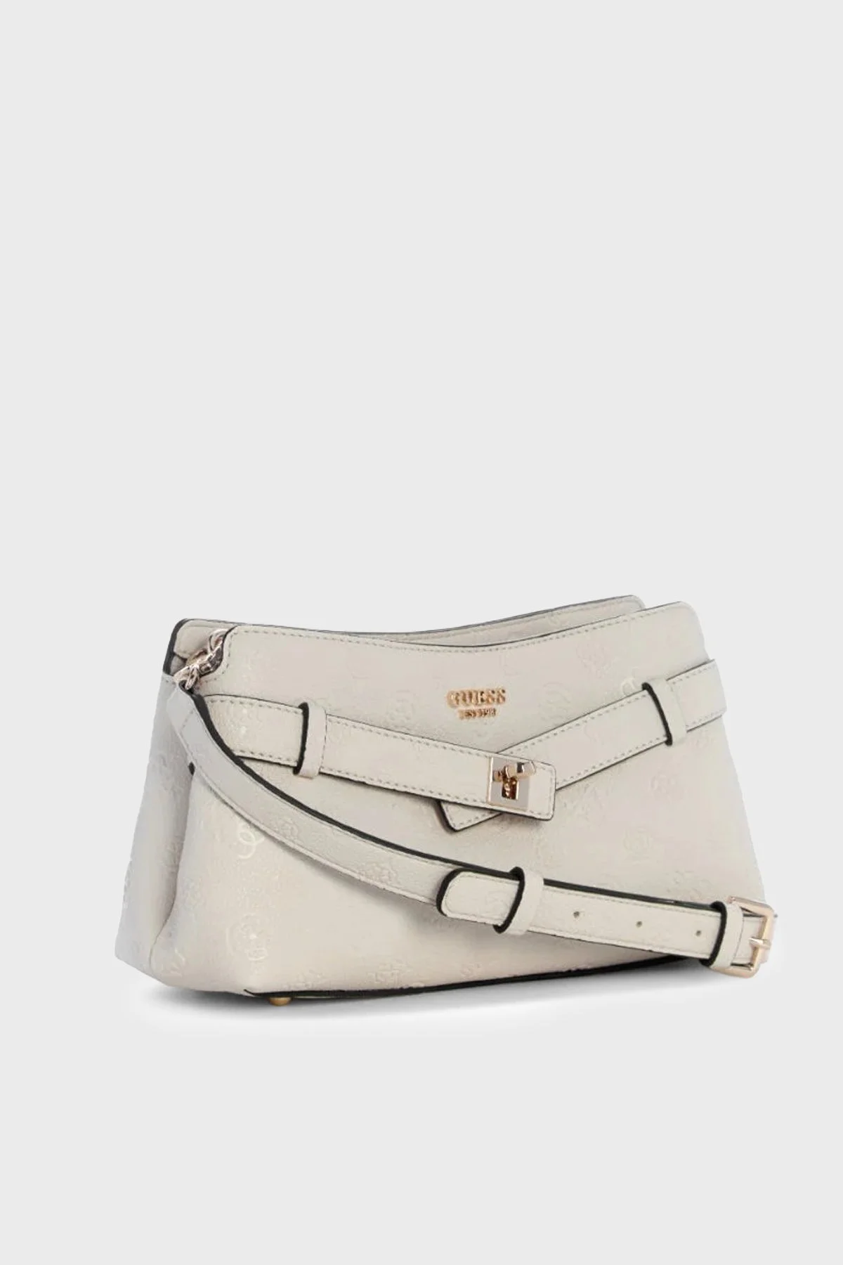 Guess Ella Logolu Çıkarılabilir Askılı HWPD9746730 Kadın Çanta HWPD97 46730 STL Ekru - 4