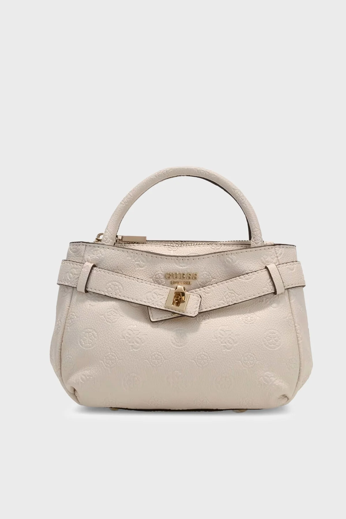Guess Ella Logolu Çıkarılabilir Askılı HWPD9746760 Kadın Çanta HWPD97 46760 STL Ekru - 1
