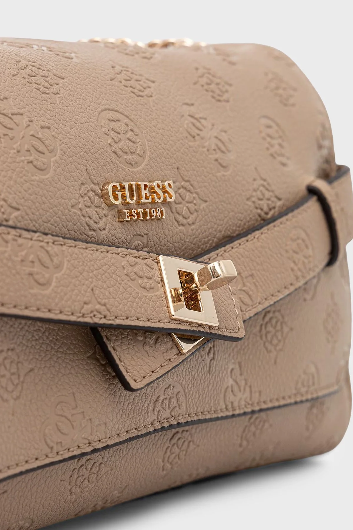Guess Ella Logolu Zincir Askılı HWPD9746210 Kadın Çanta HWPD97 46210 BIO Bej - 3