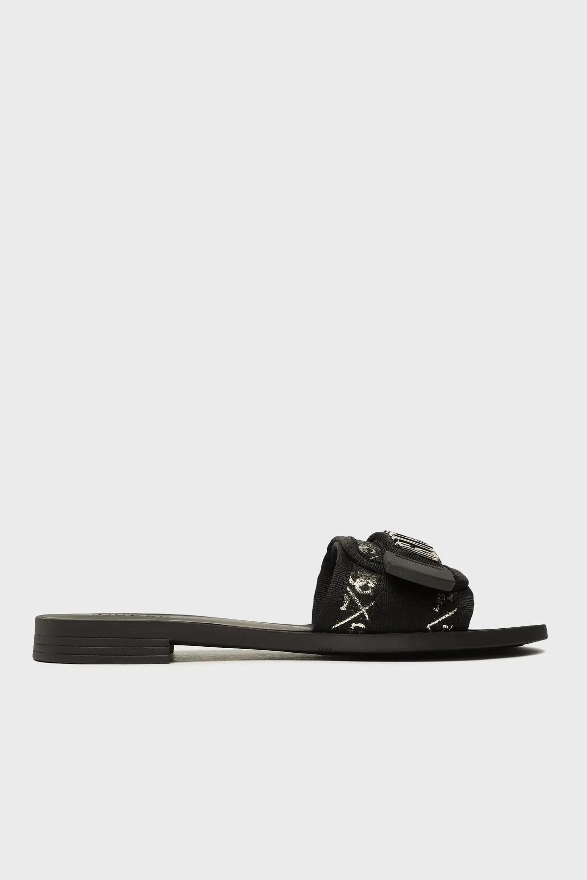 Guess Elyze2 Logolu Cırtlı Düz Bayan Terlik FL6E2L FAL19 BLKPL SİYAH - 1