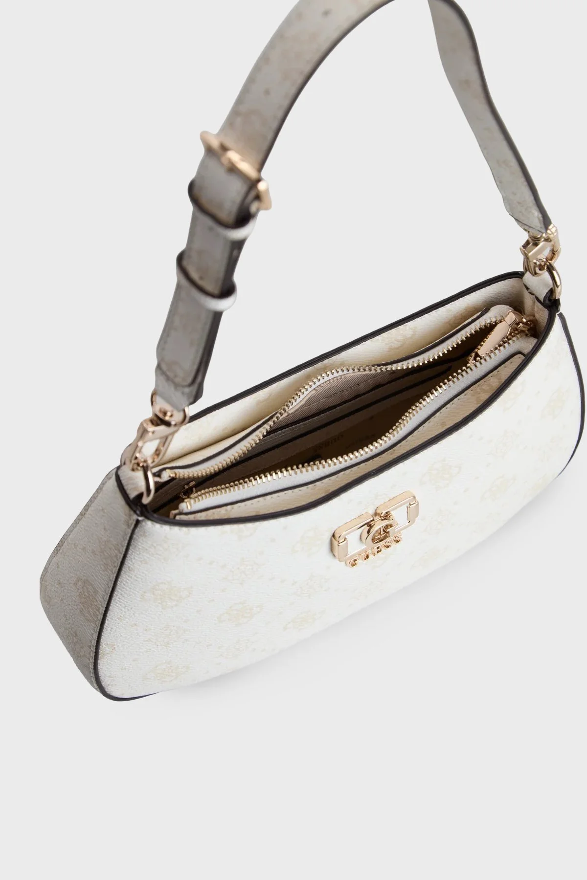 Guess Emelie Logolu Çıkarılabilir Omuz Askılı HWGP9928180 Kadın Çanta HWGP99 28180 WLO Beyaz - 4