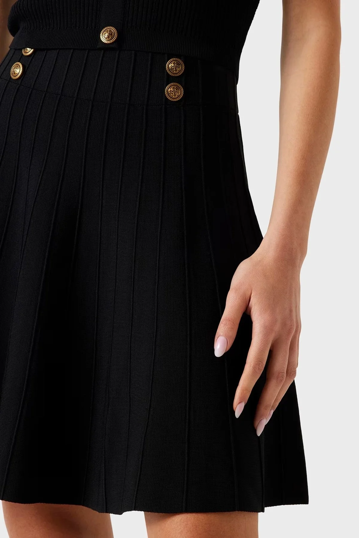 Guess Emmie Regular Fit Normal Bel Mini Boy Triko W5YD65Z0130 Bayan Etek W5YD65 Z0130 JBLK SİYAH - 4