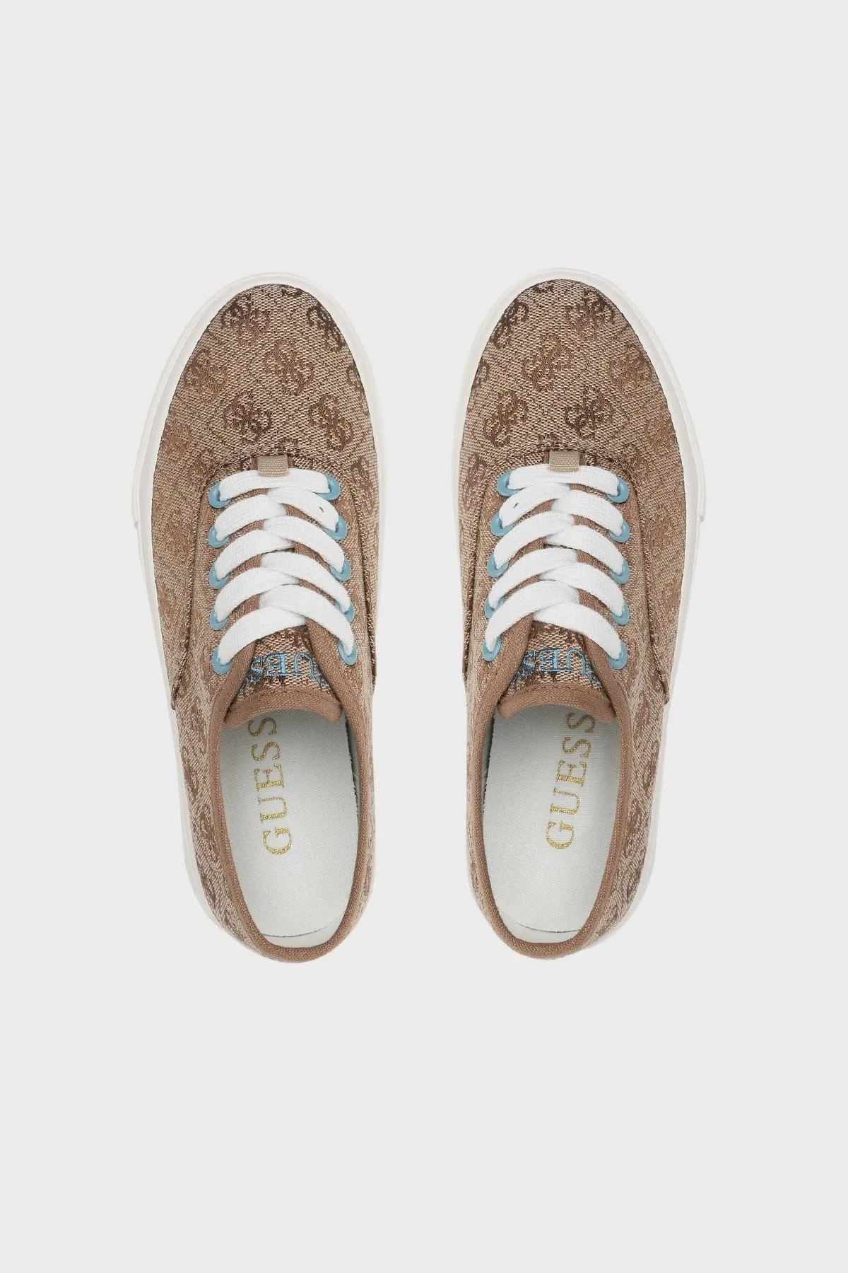 Guess Enea Logolu Sneaker Bayan Ayakkabı FL6ENN FAL12 BEIBL KAHVE-BEJ - 4