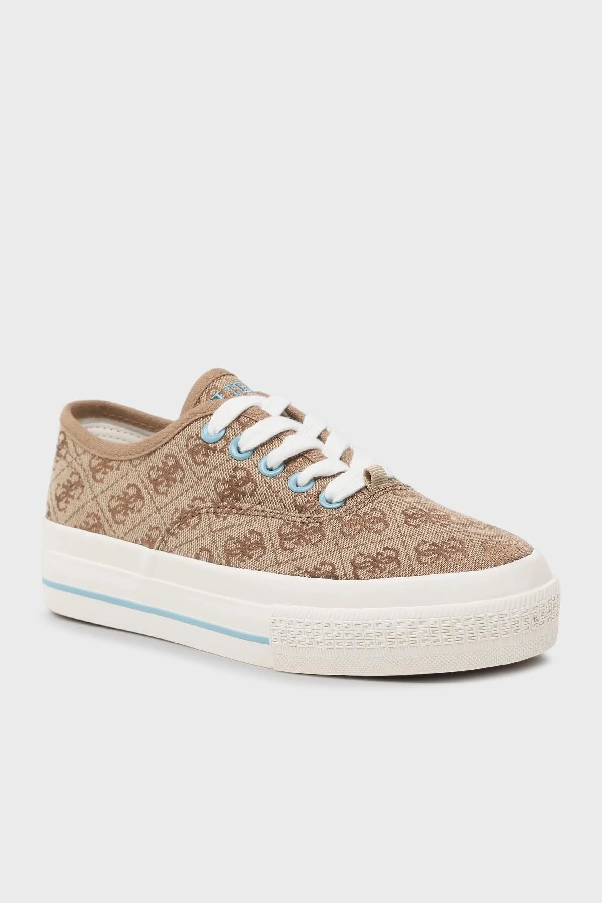 Guess Enea Logolu Sneaker Bayan Ayakkabı FL6ENN FAL12 BEIBL KAHVE-BEJ - 5