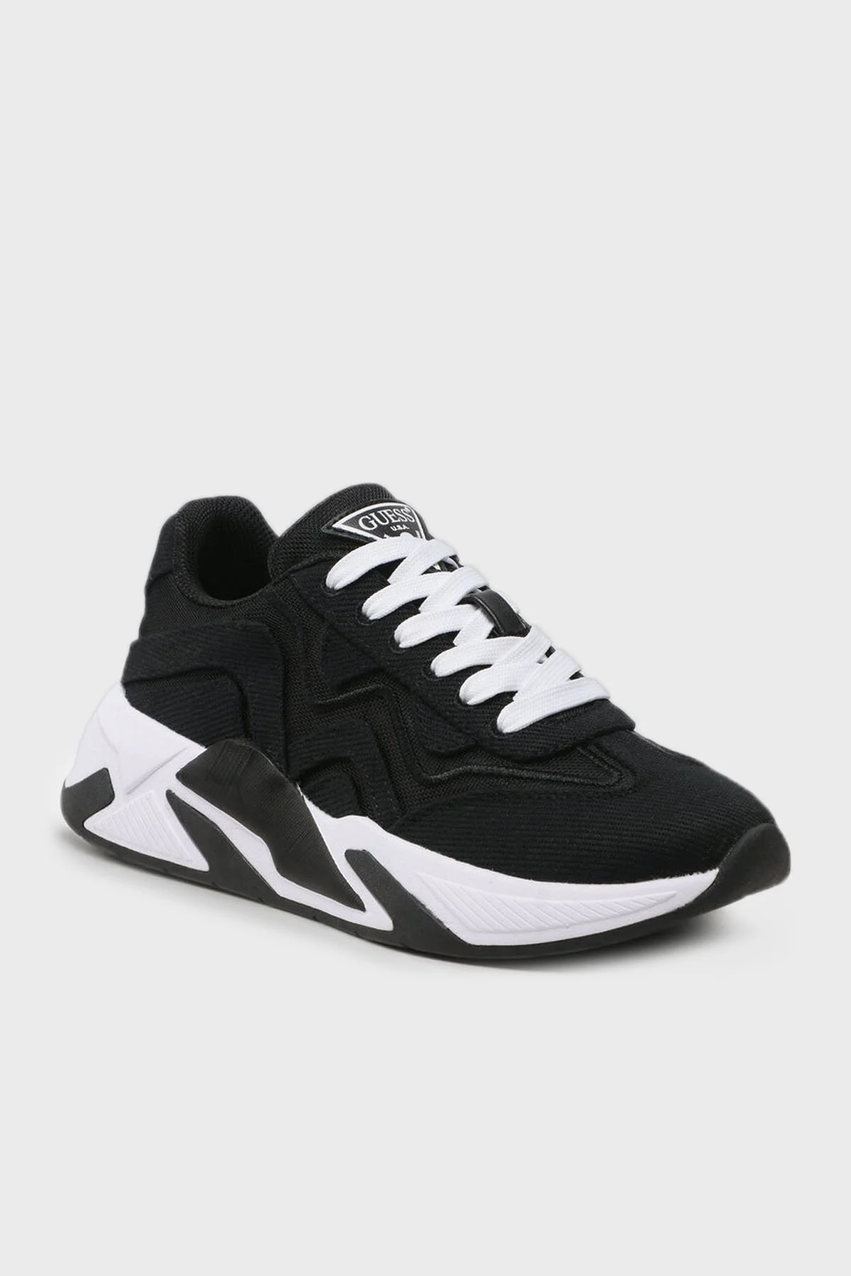 Guess Enie Üçgen Logolu Spor Bayan Ayakkabı FL6ENE FAB12 BLACK SİYAH - 2