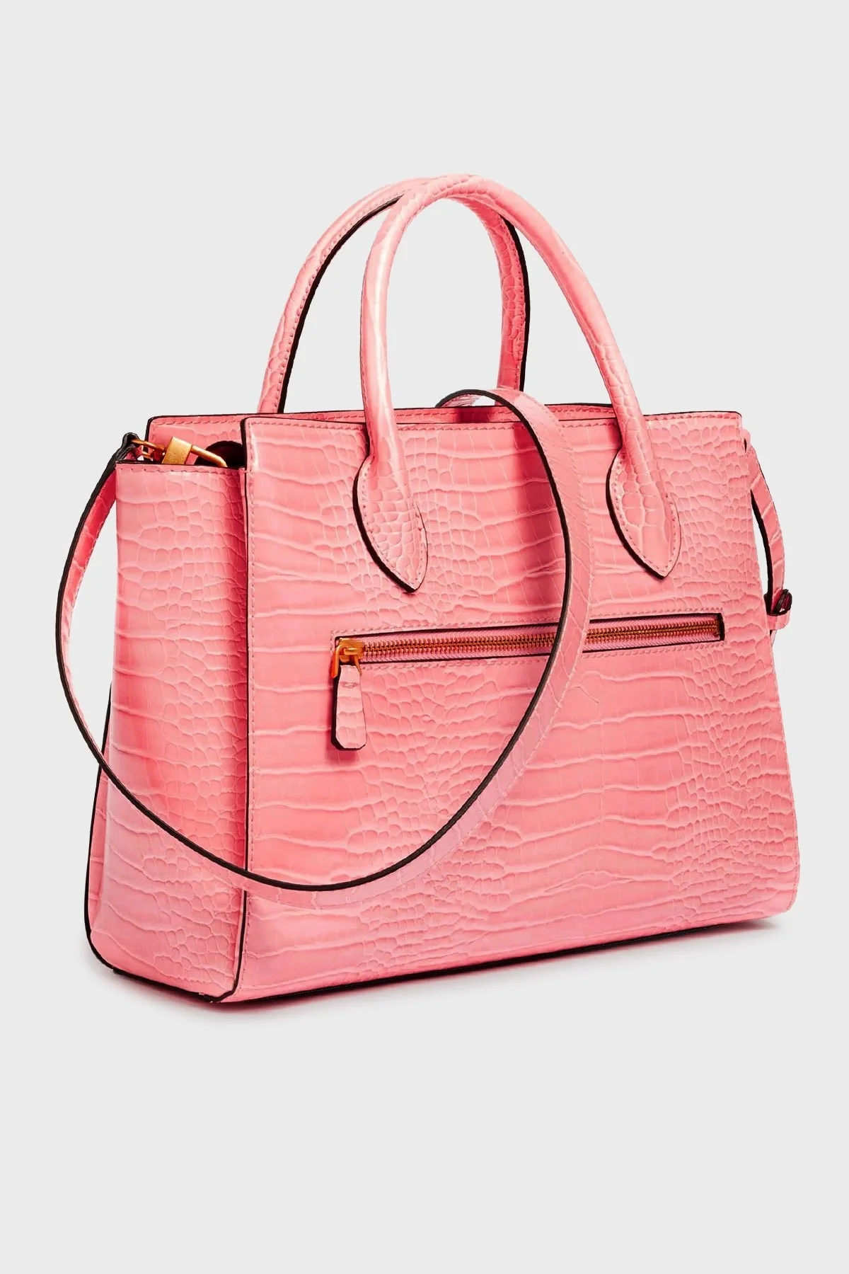 Guess Enisa Timsah Desenli Çıkarılabilir Omuz Askılı Bayan Çanta HWCA8421060 COR MERCAN - 3