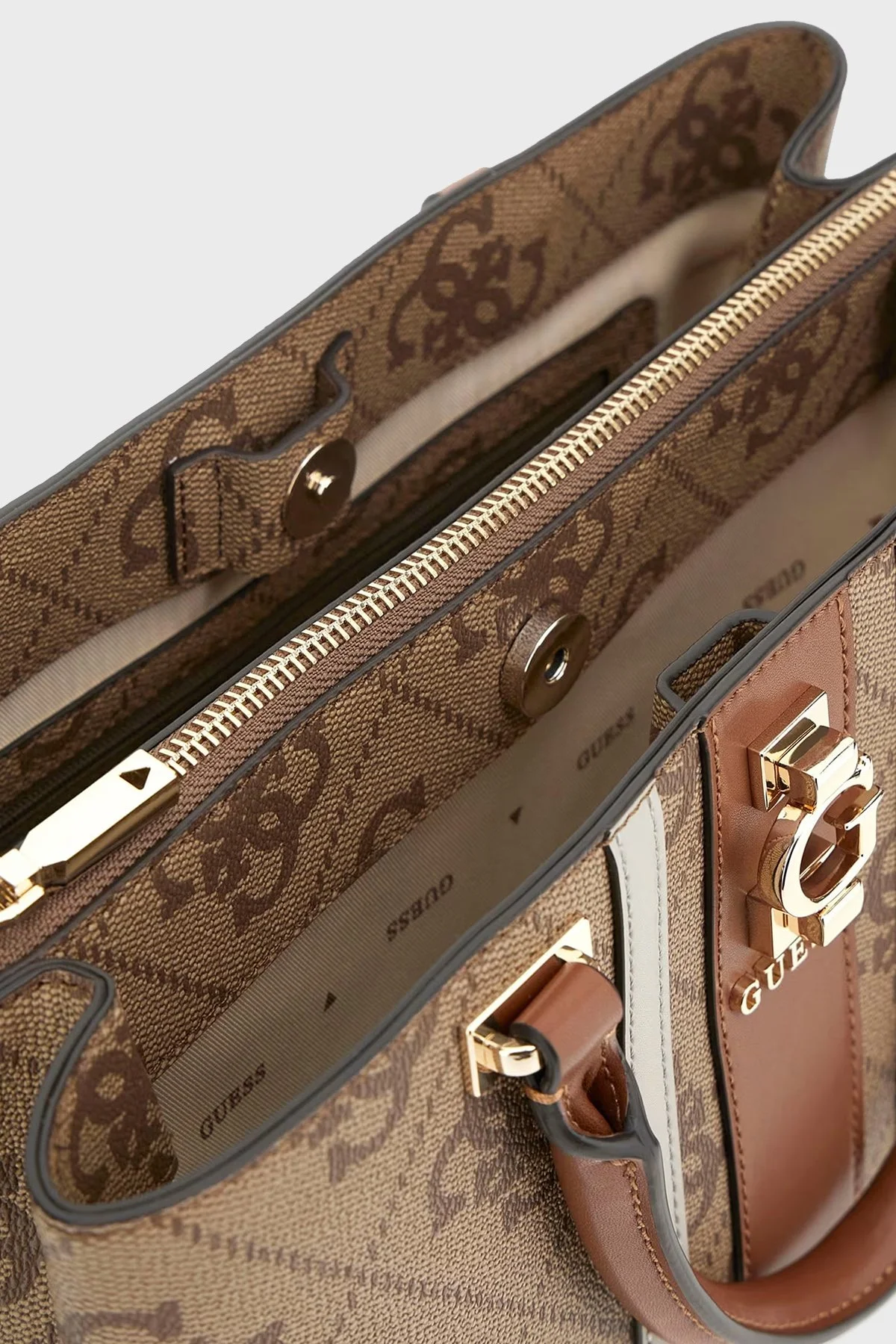 Guess Erenia 4G Logolu Çıkarılabilir Askılı HWSO7838060 Bayan Çanta HWSO78 38060 LTL KAHVE - 3