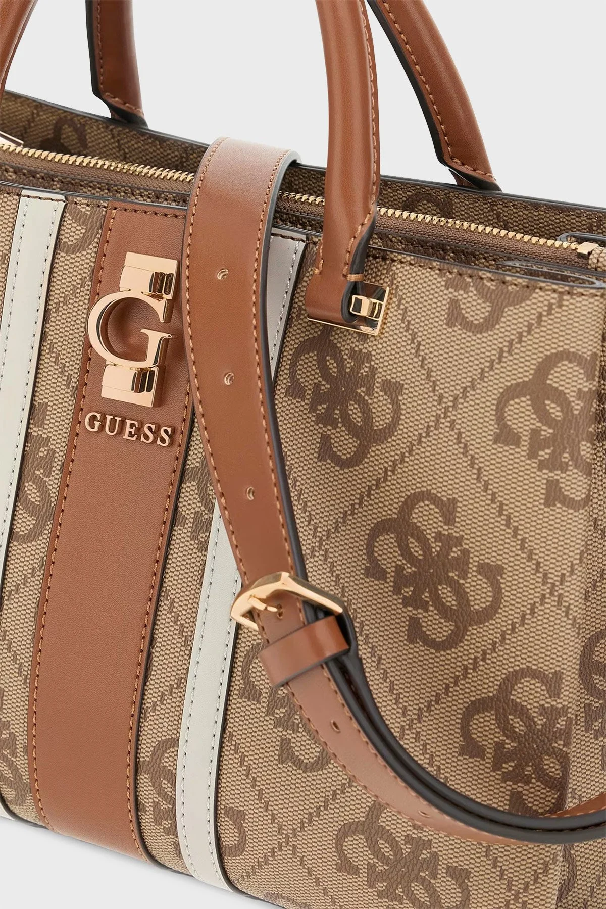 Guess Erenia 4G Logolu Çıkarılabilir Askılı HWSO7838060 Bayan Çanta HWSO78 38060 LTL KAHVE - 4