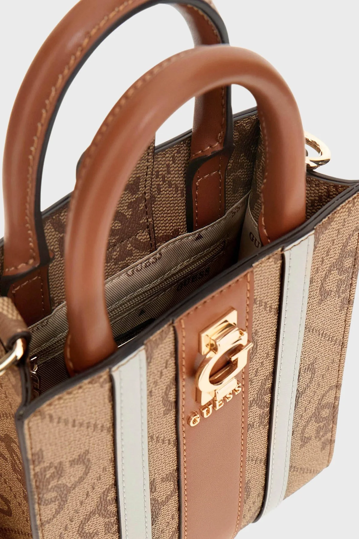 Guess Erenia 4G Logolu Çıkarılabilir Askılı HWSO7838750 Bayan Çanta HWSO78 38750 LTL KAHVE - 5