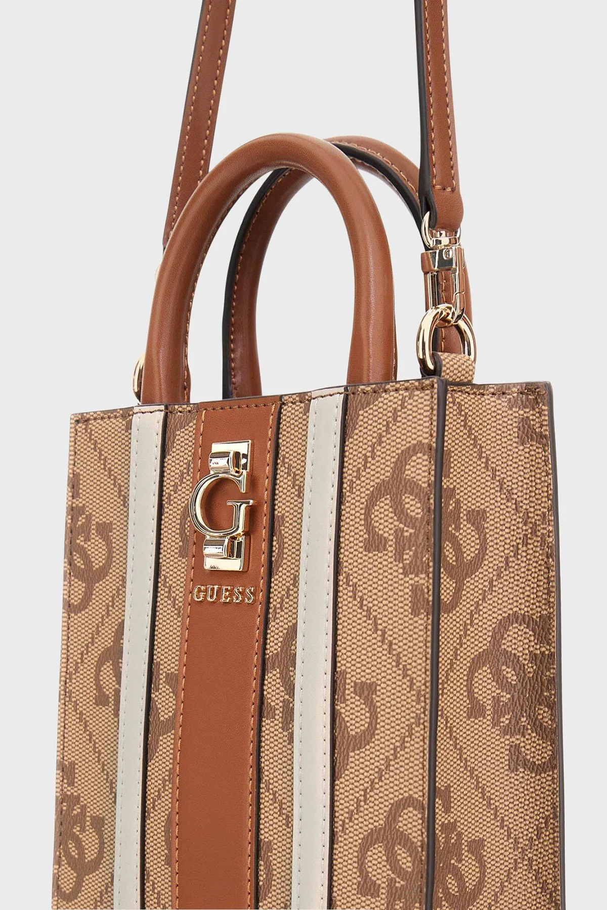 Guess Erenia 4G Logolu Çıkarılabilir Askılı HWSO7838750 Bayan Çanta HWSO78 38750 LTL KAHVE - 6