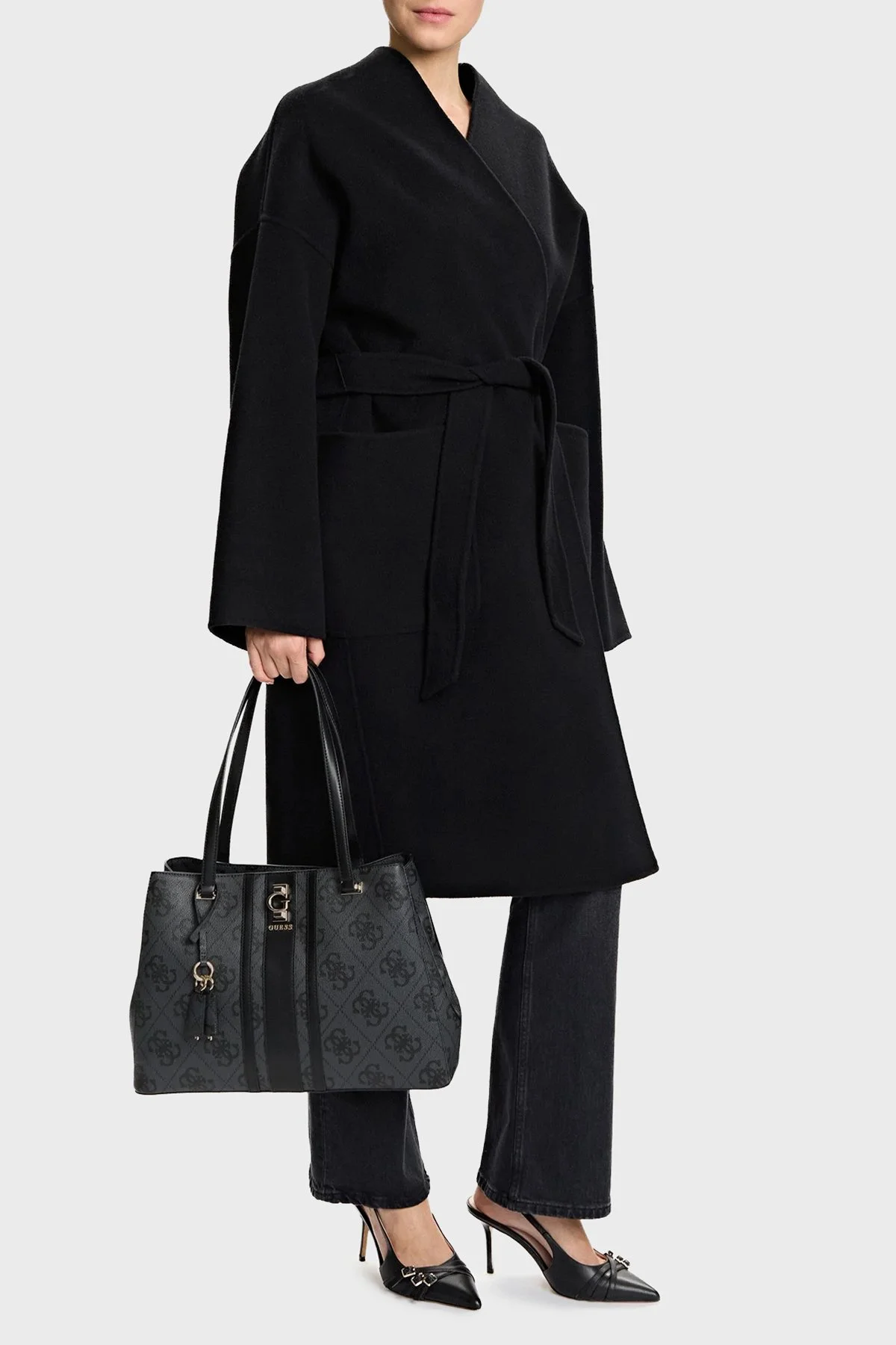 Guess Erenia 4G Logolu Omuz Askılı HWSO7838230 Bayan Çanta HWSO78 38230 CLO ANTRASİT - 2