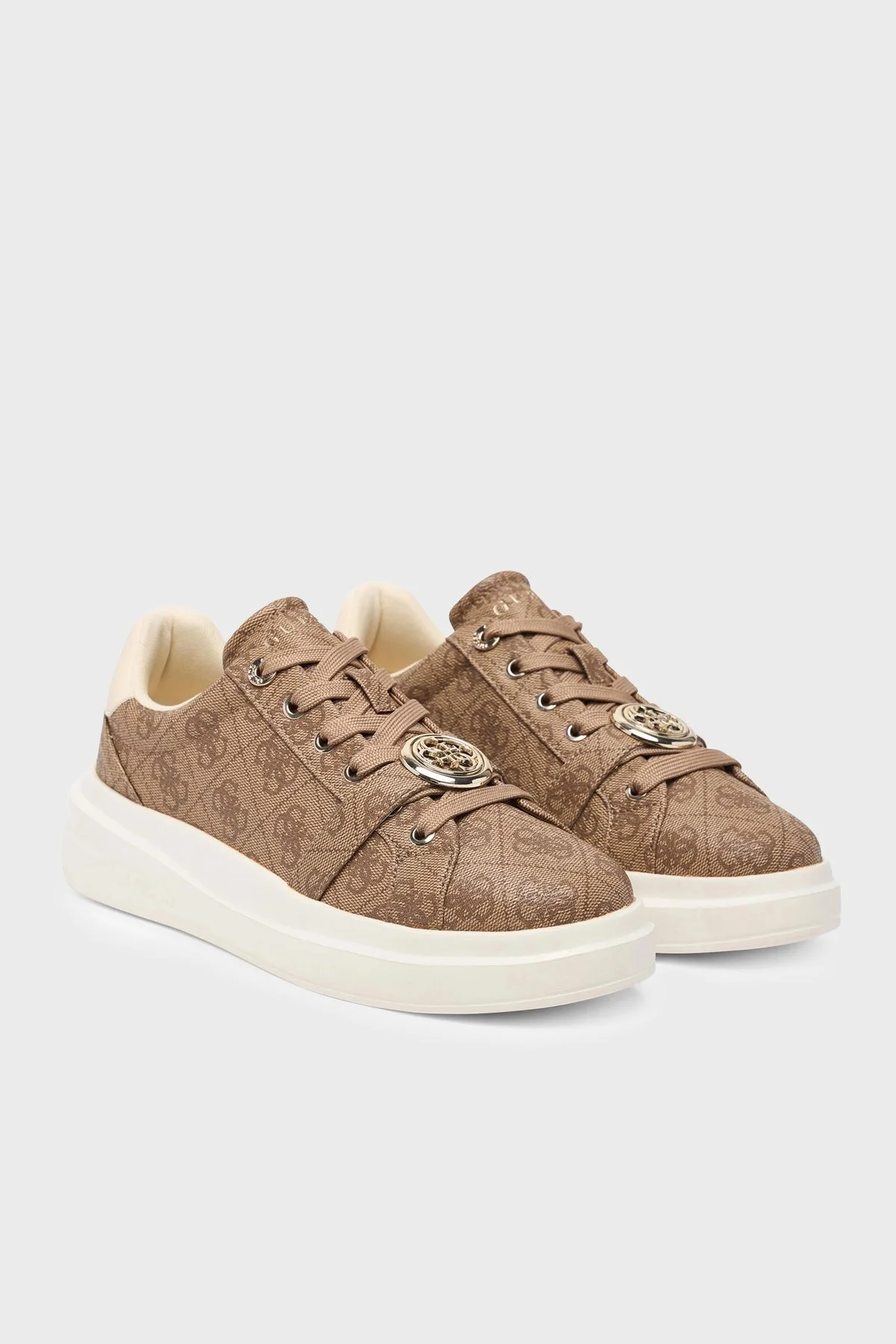 Guess Erizo 4G Logolu Sneaker FLFEZ2FAL12 Kadın Ayakkabı FLFEZ2 FAL12 BROWN Kahve-krem - 2