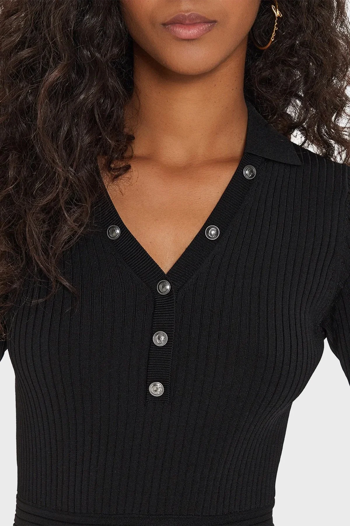 Guess Es Destiny Slim Fit Kısa Kollu Mini W4YK16Z37K0 Bayan Elbise W4YK16 Z37K0 JBLK SİYAH - 9