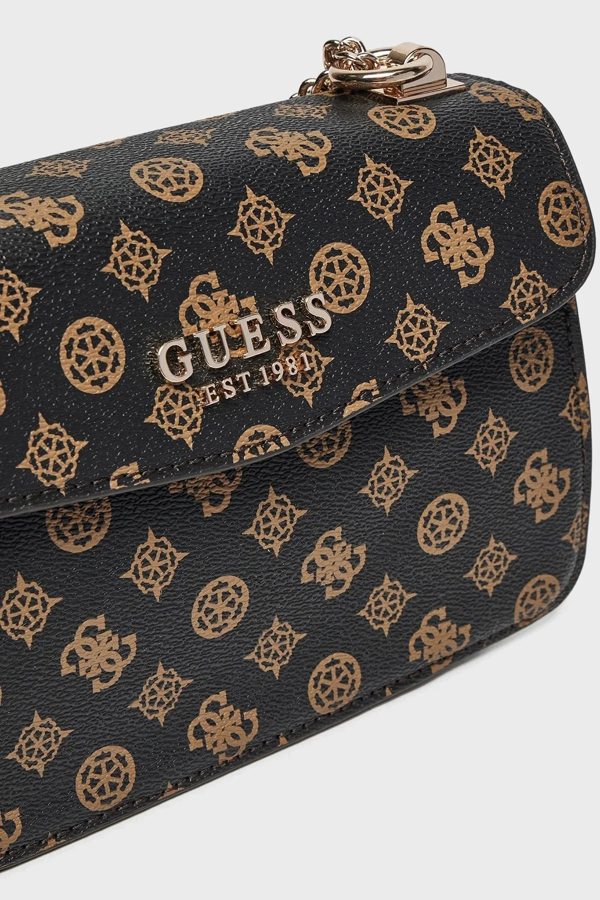 Guess Evelune Logolu Ayarlanabilir Zincir Askılı HWPC9353210 Bayan Çanta HWPC93 53210 MOM SİYAH - 4