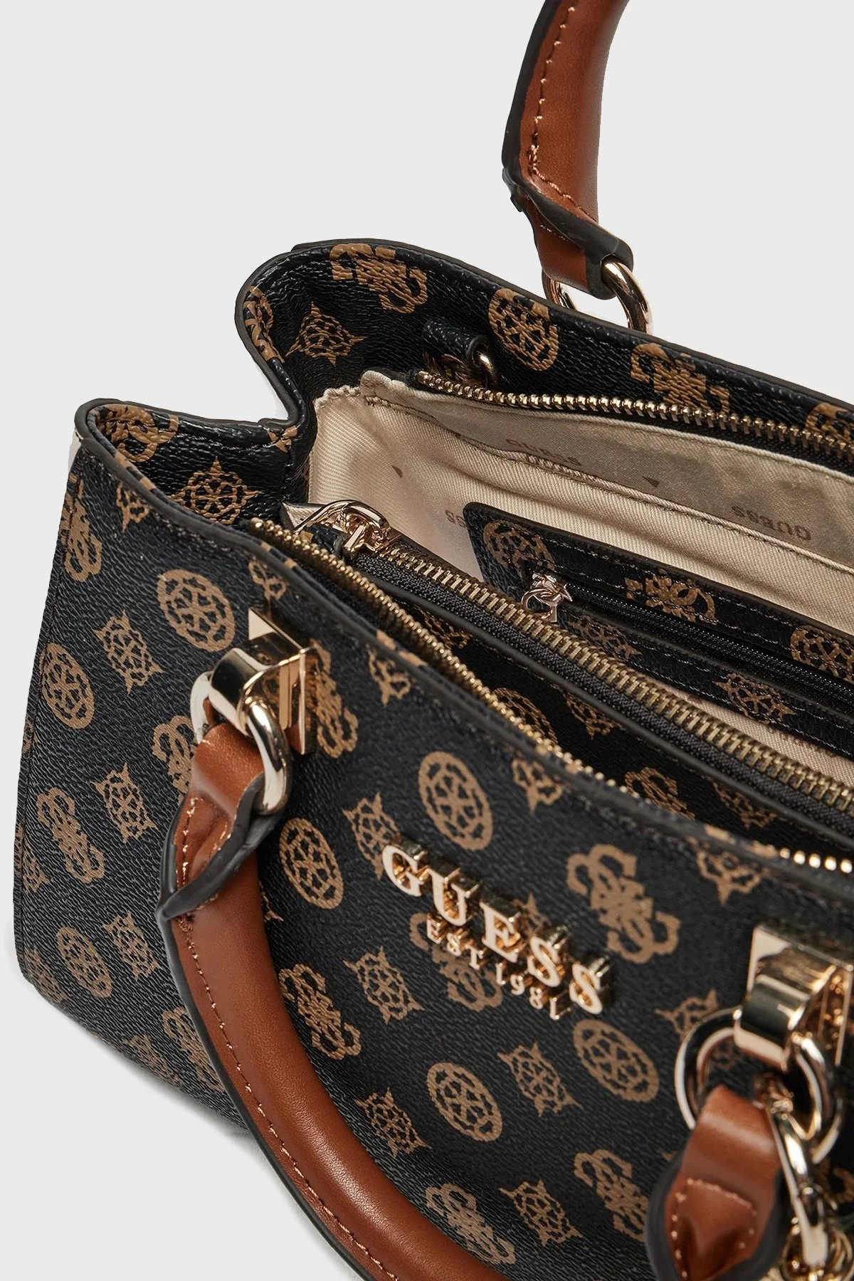 Guess Evelune Logolu Çıkarılabilir Askılı HWPC9353060 Bayan Çanta HWPC93 53060 MOM SİYAH - 3