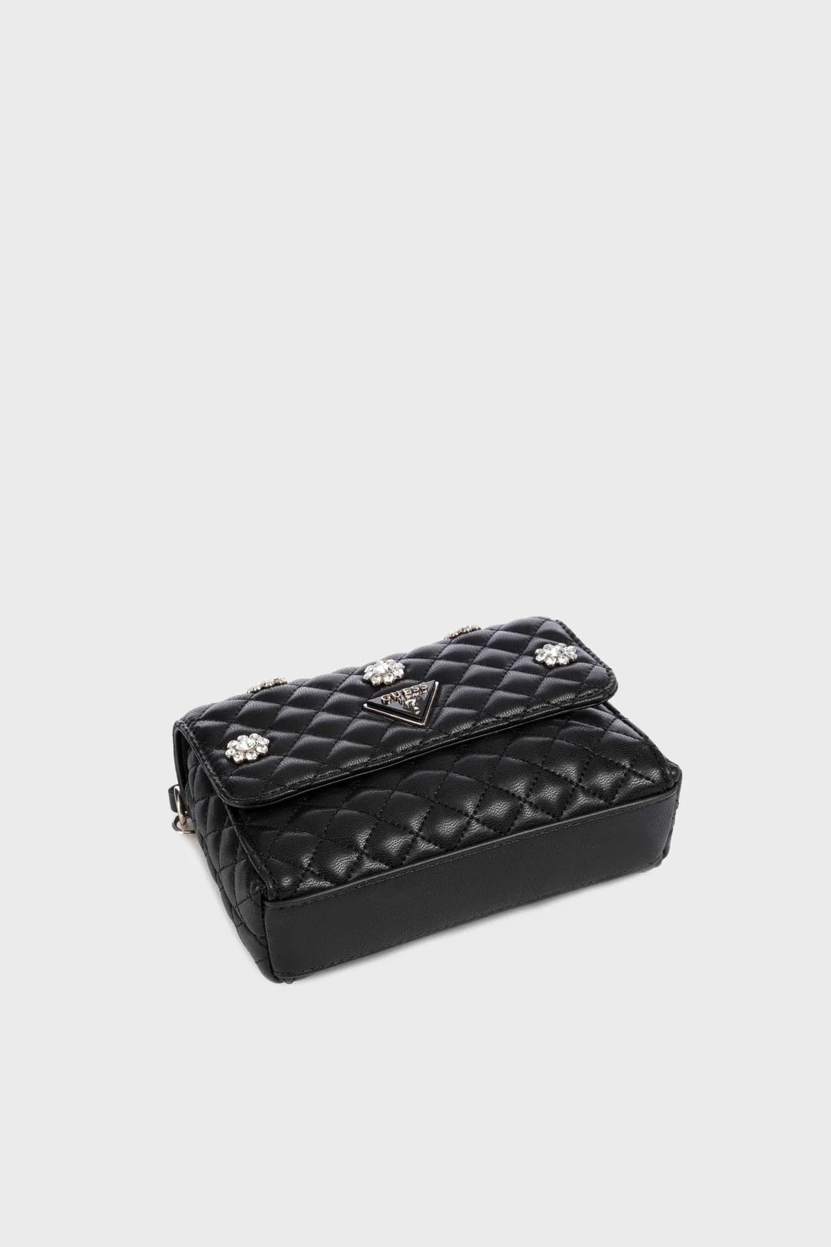 Guess Everlee Kapitoneli Ayarlanabilir Zincir Askılı HWEG8679780 Bayan Çanta HWEG86 79780 BLA SİYAH - 4