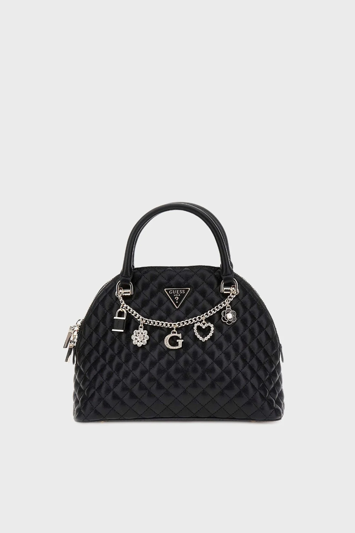 Guess Everlee Kapitoneli Çıkarılabilir Askılı HWEG8679050 Bayan Çanta HWEG86 79050 BLA SİYAH - 1