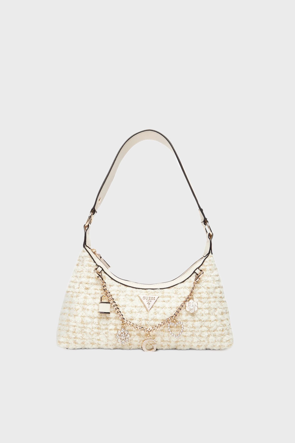 Guess Everlee Logolu Yün Karışımlı Tweed HWAT8679180 Bayan Çanta