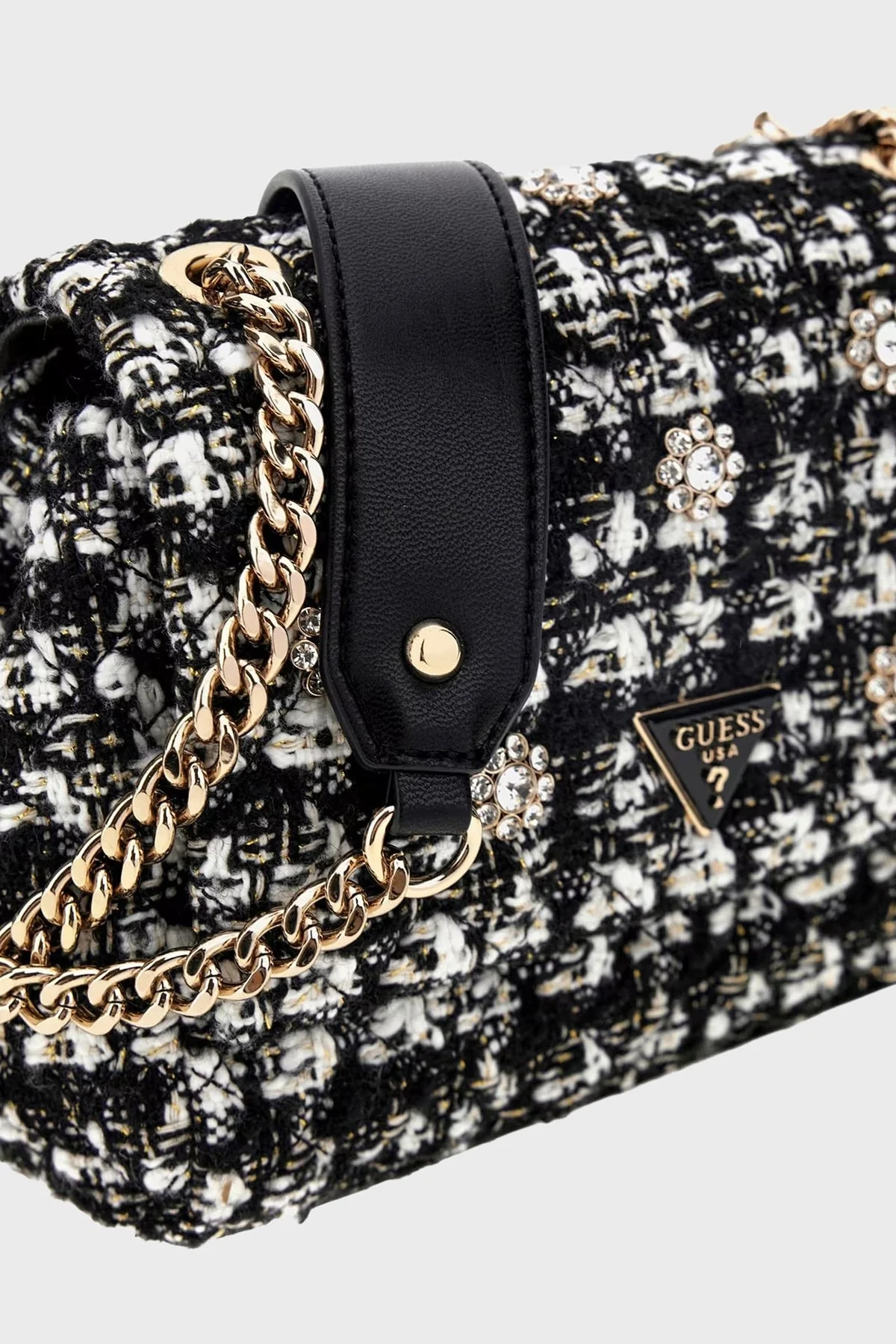 Guess Everlee Zincir Askılı Tüvit HWTB8679210 Bayan Çanta HWTB86 79210 BML SİYAH - 6