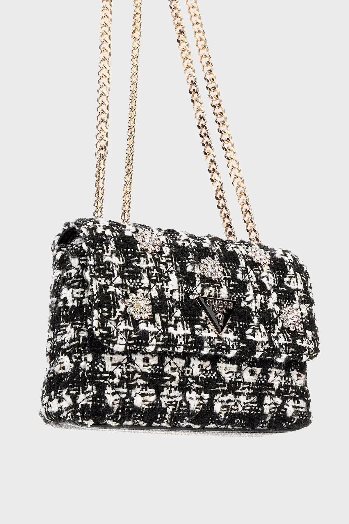 Guess Everlee Zincir Askılı Tüvit HWTB8679780 Bayan Çanta HWTB86 79780 BML SİYAH - 4