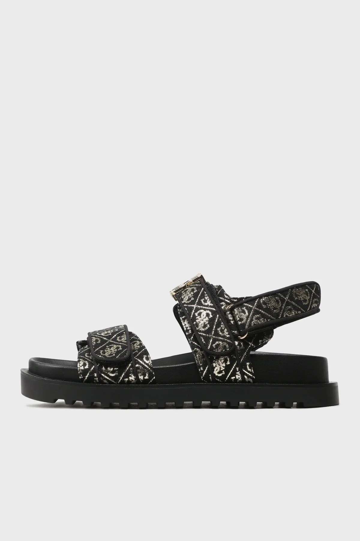 Guess Fabelis Logolu FL6FBSFAL03 Bayan Sandalet FL6FBS FAL03 BLKPL SİYAH-GOLD - 3