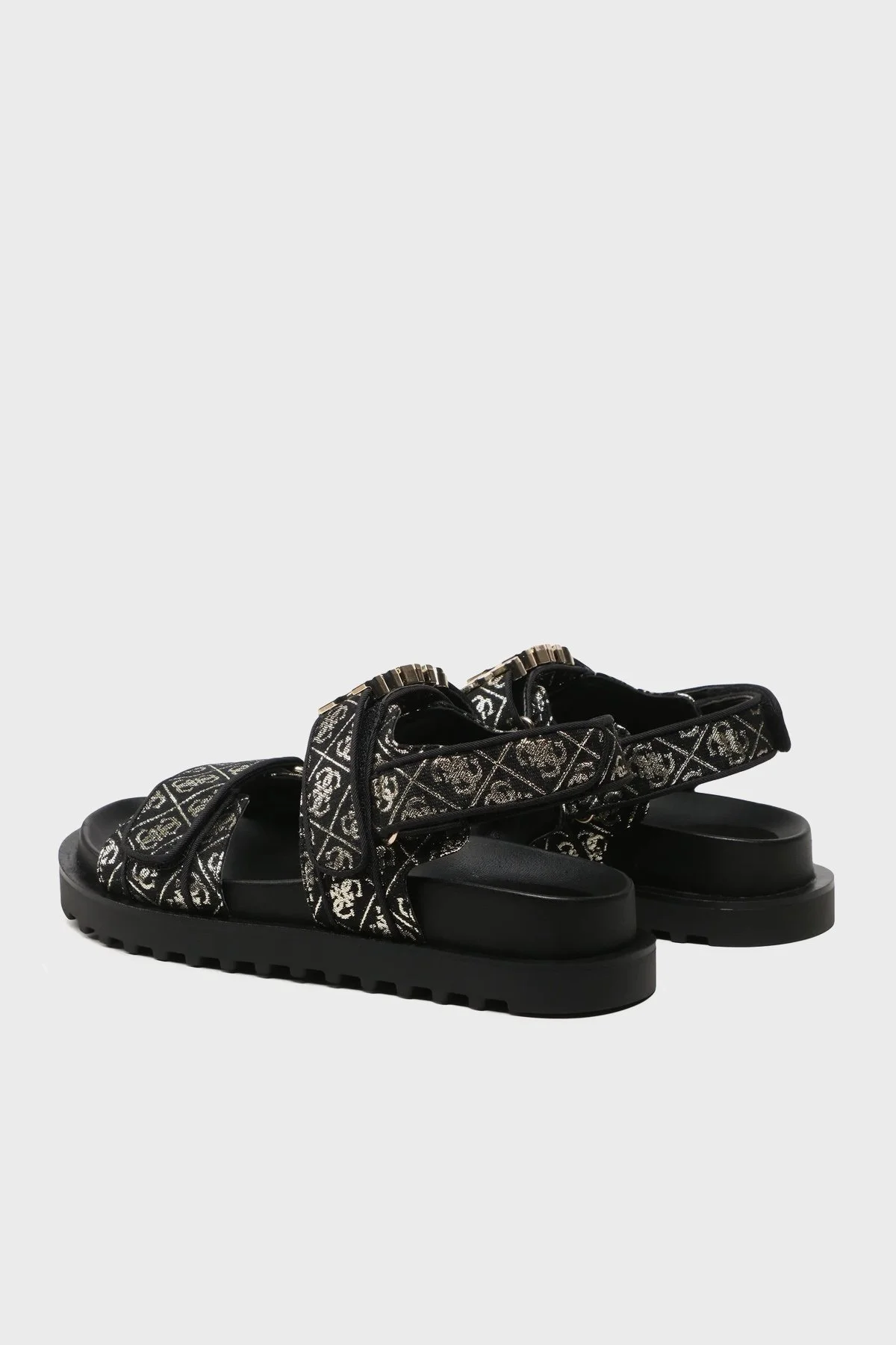 Guess Fabelis Logolu FL6FBSFAL03 Bayan Sandalet FL6FBS FAL03 BLKPL SİYAH-GOLD - 4