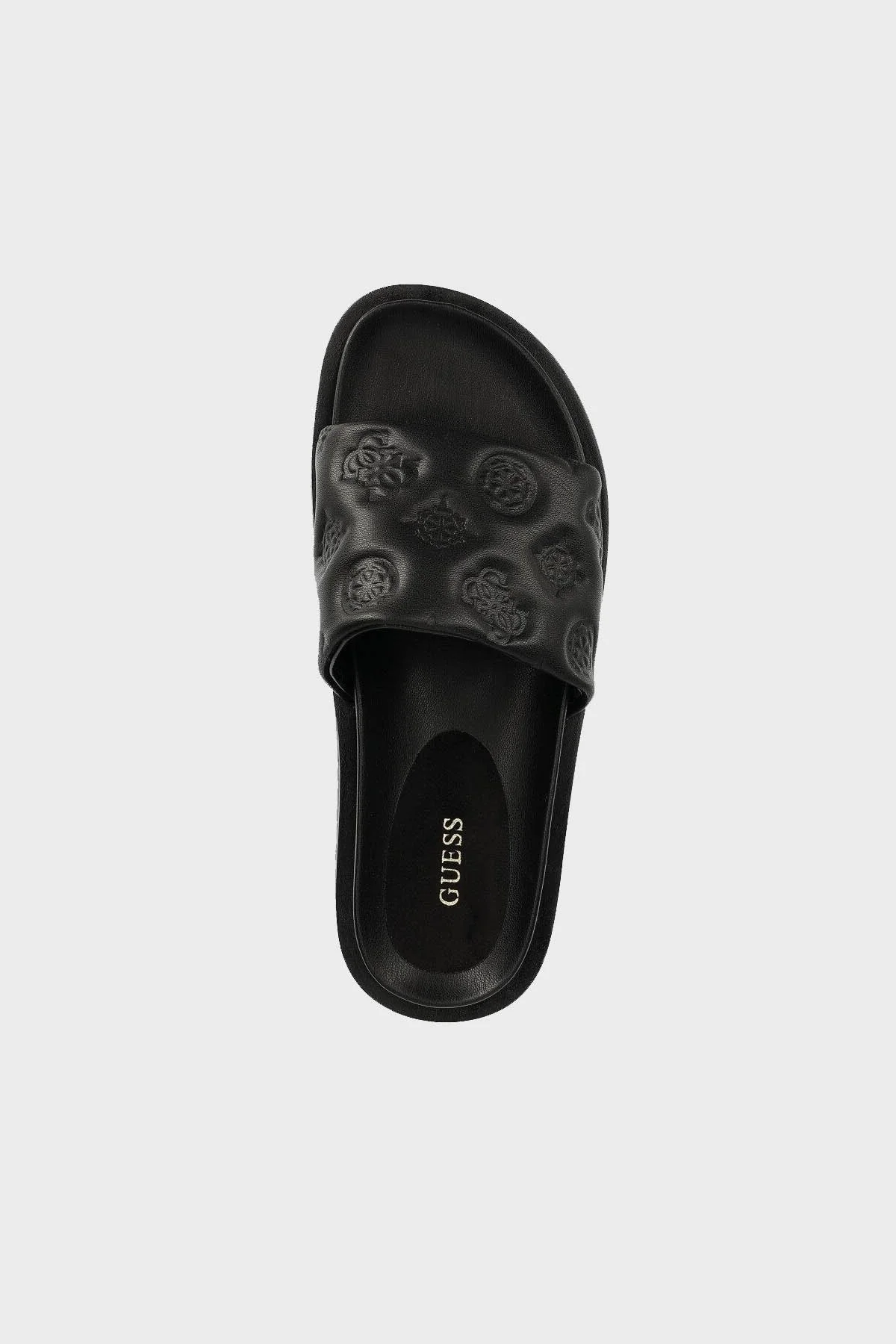 Guess Fabetza Şakayık Logolu Düz Bayan Terlik FL6BZT ELE19 BLACK SİYAH - 5