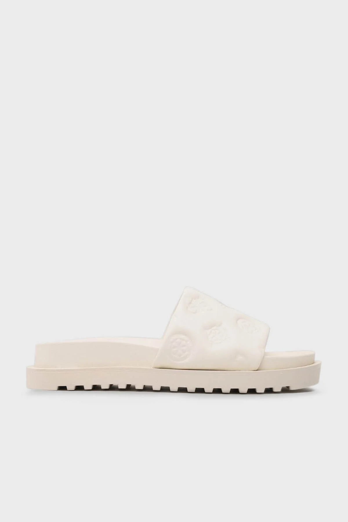 Guess Fabetza Şakayık Logolu Düz Bayan Terlik FL6BZT ELE19 WHITE BEYAZ - 1