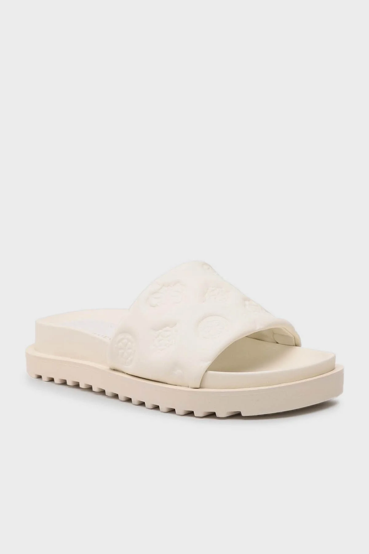 Guess Fabetza Şakayık Logolu Düz Bayan Terlik FL6BZT ELE19 WHITE BEYAZ - 3