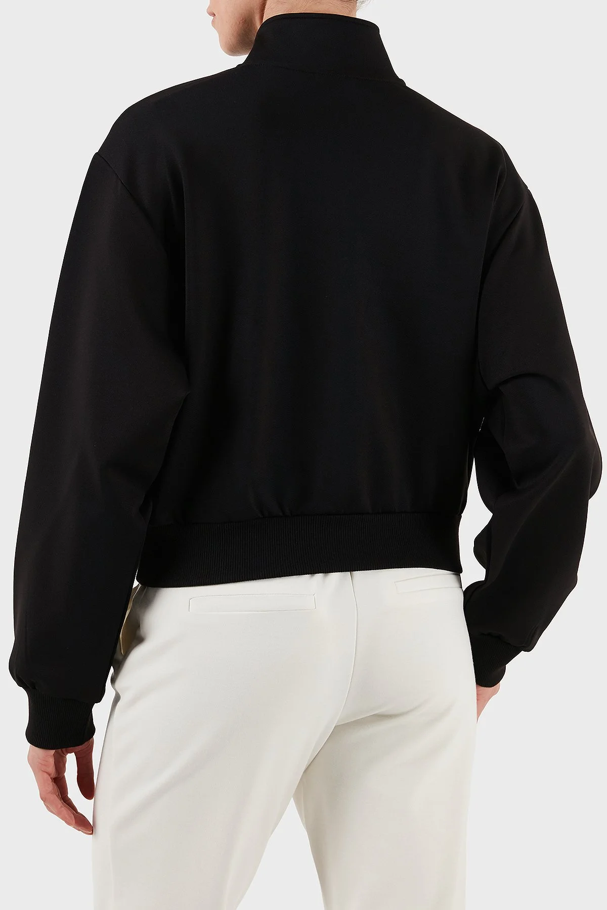 Guess Fabia Streç Logolu Regular Fit Yarım Fermuarlı Dik Yaka Kısa V5BQ00KCX22 Bayan Sweat V5BQ00 KCX22 JBLK SİYAH - 3