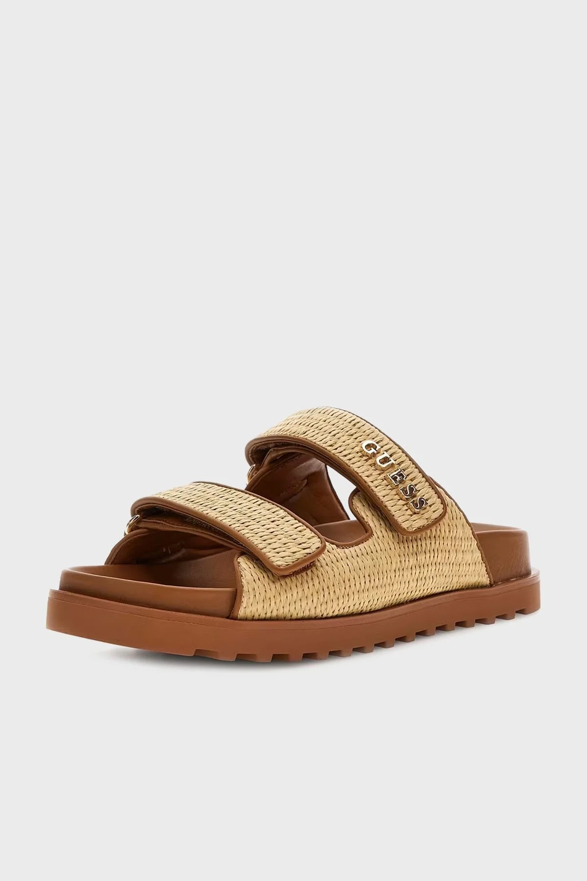 Guess Fadeliza Çift Bantlı Logolu FLJFDEFAP19 Kadın Terlik FLJFDE FAP19 TAN BEJ - 3
