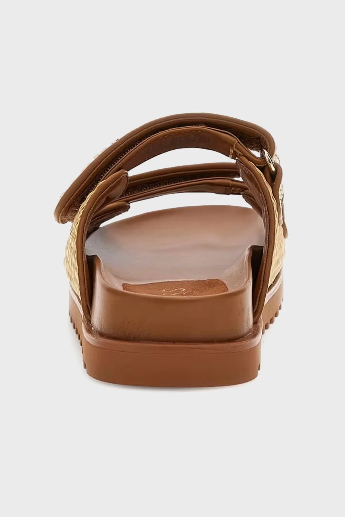 Guess Fadelize Çift Bantlı Logolu FLJFDEFAP19 Bayan Terlik FLJFDE FAP19 TAN TABA - 4