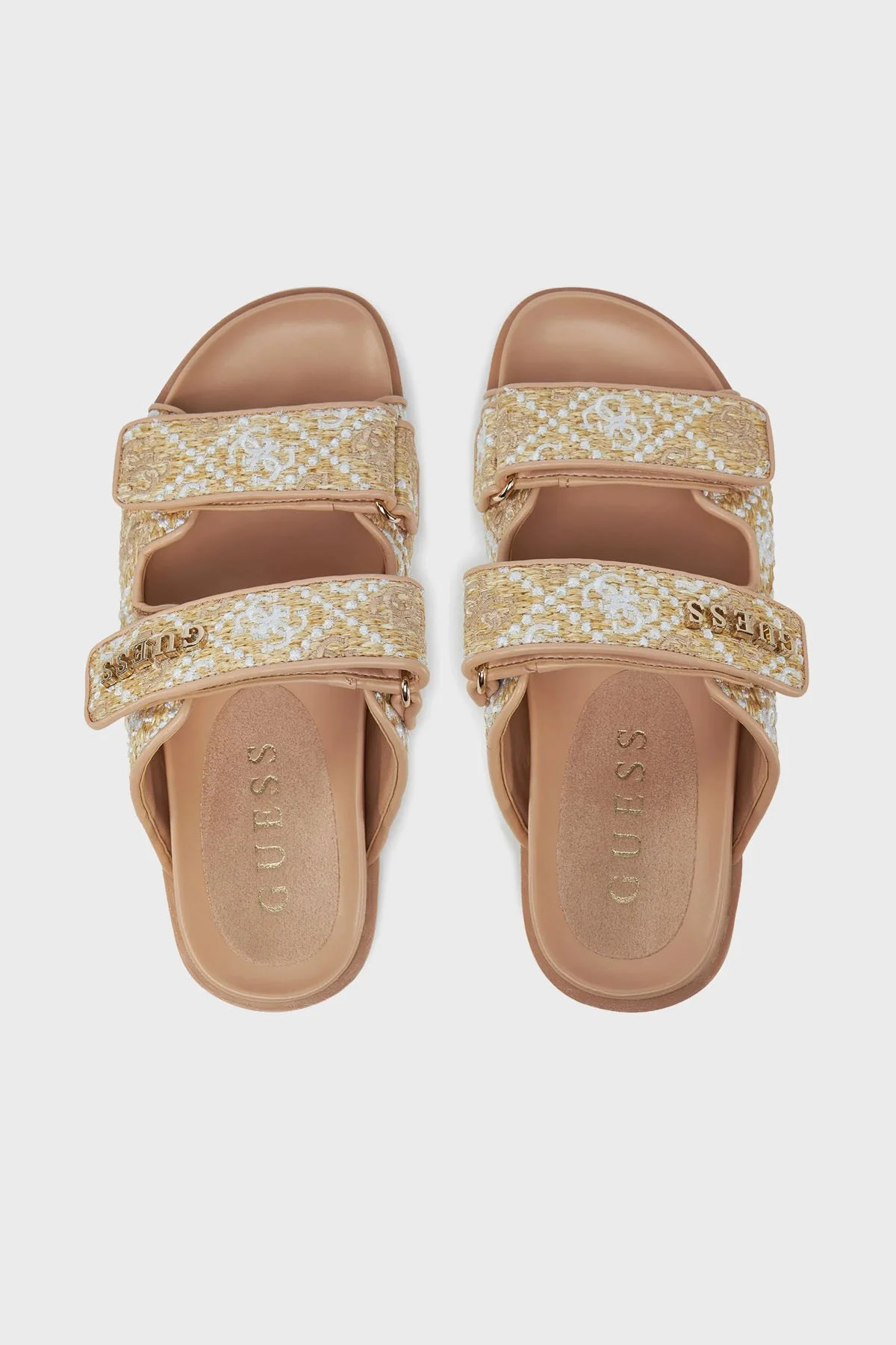 Guess Fadelizz Logolu Cırtlı Terklik FLJFZZFAB19 Kadın Terlik FLJFZZ FAB19 CREAM KREM - 4