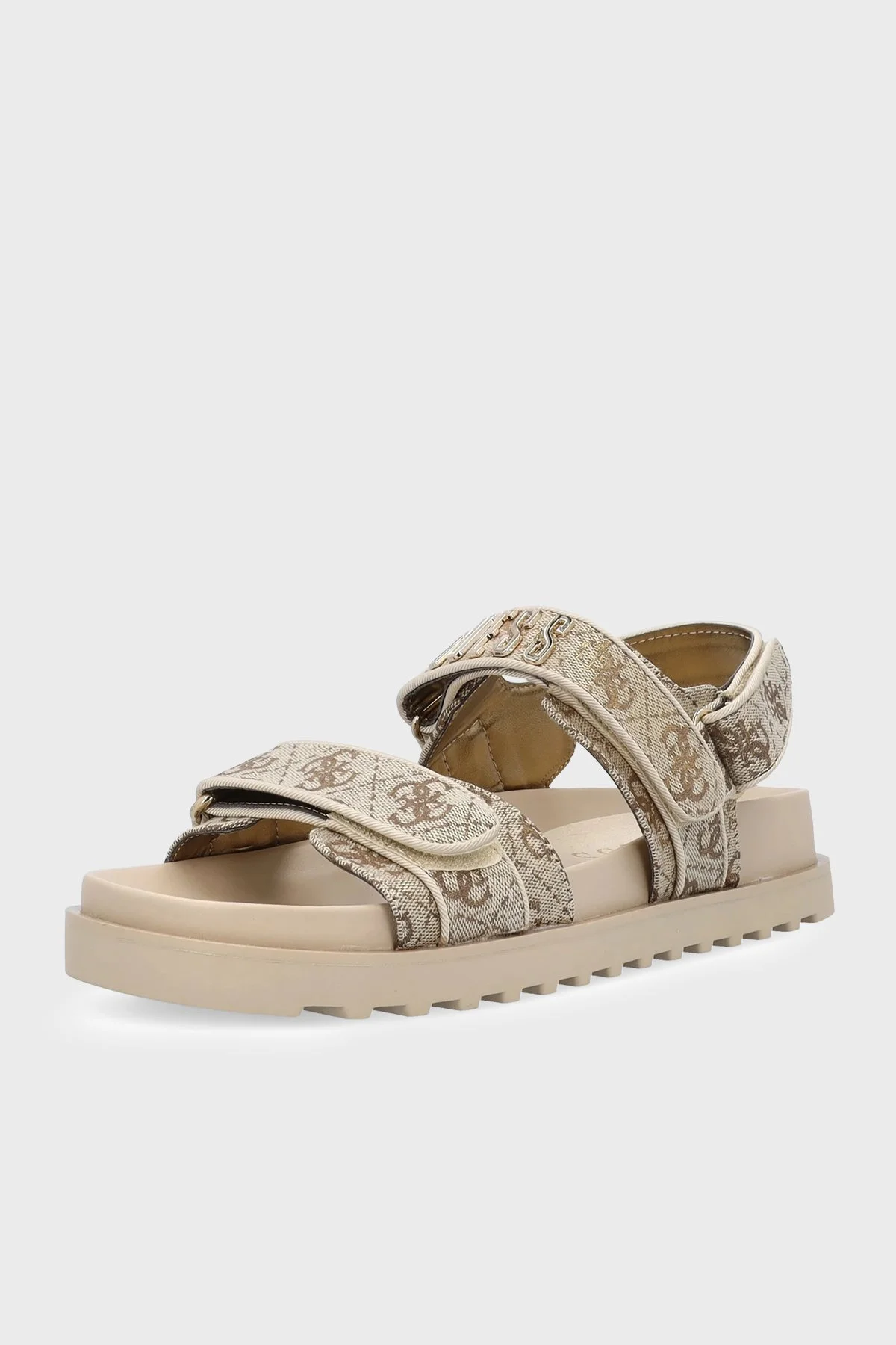 Guess Fadison Logolu Cırt Cırtlı FLJFDSLEL03 Bayan Sandalet FLJFDS LEL03 GOLD ALTIN - 2