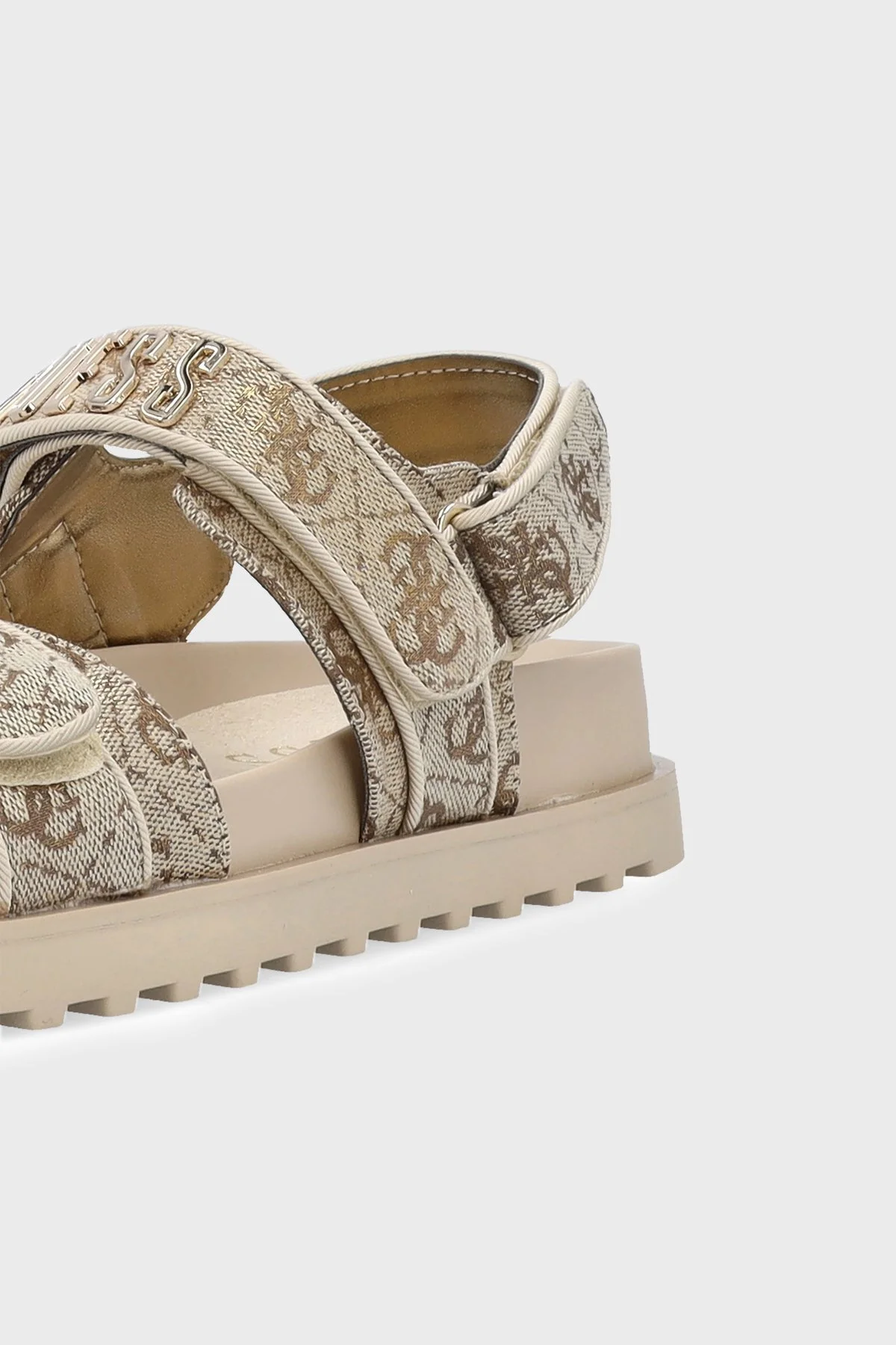 Guess Fadison Logolu Cırt Cırtlı FLJFDSLEL03 Bayan Sandalet FLJFDS LEL03 GOLD ALTIN - 5
