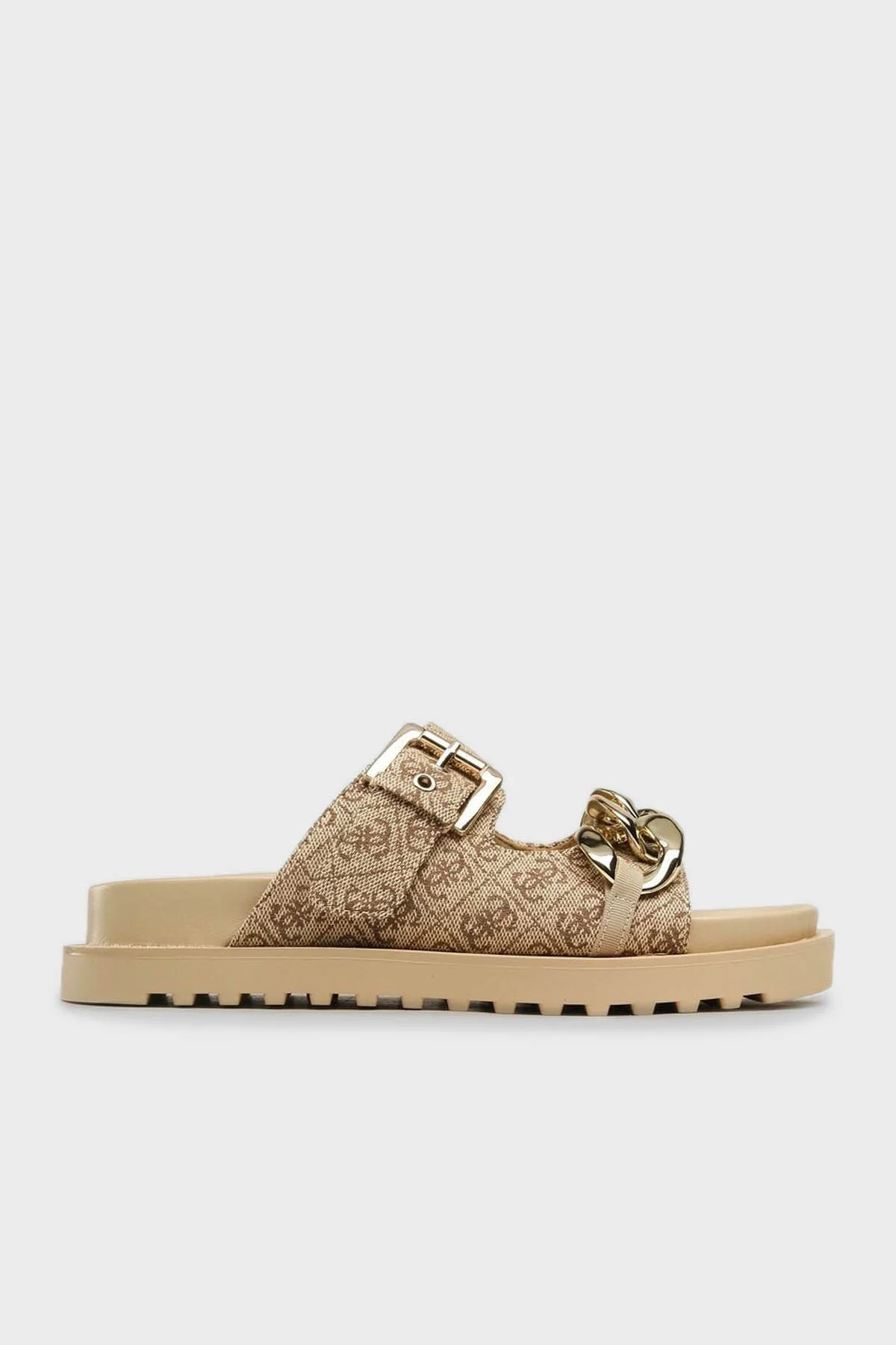 Guess Fatema 4G Logolu Zincir Detaylı FL6FT2FAL03 Bayan Terlik FL6FT2 FAL03 BEIBR BEJ - 1