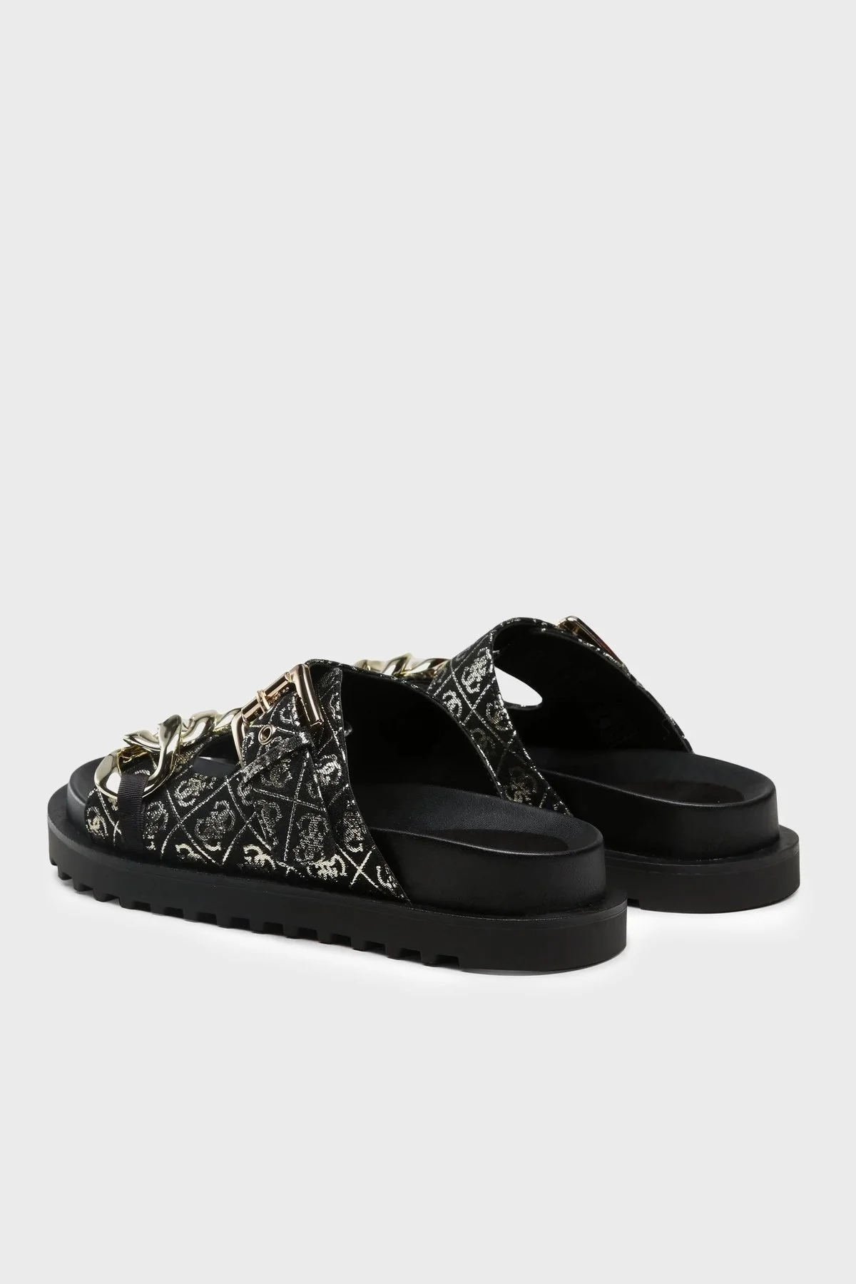 Guess Fatema Logolu FL6FATFAL03 Bayan Terlik FL6FAT FAL03 BLKPL SİYAH-GOLD - 3