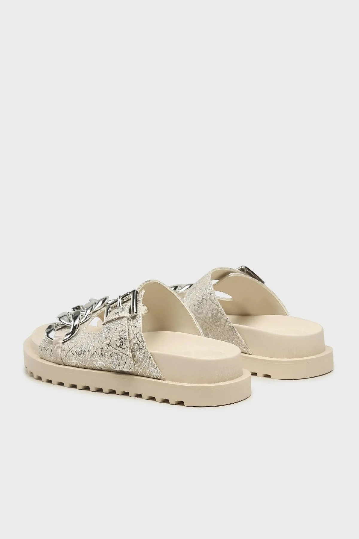 Guess Fatema Logolu Kemer Detaylı FL6FATFAL03 Bayan Terlik FL6FAT FAL03 BEISI BEJ - 9