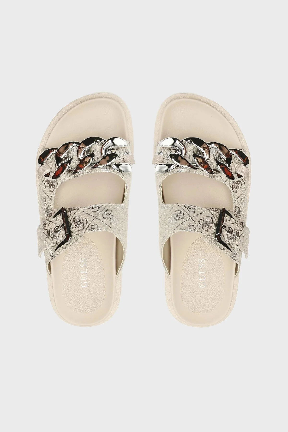 Guess Fatema Logolu Kemer Detaylı FL6FATFAL03 Kadın Terlik FL6FAT FAL03 BEISI BEJ - 3