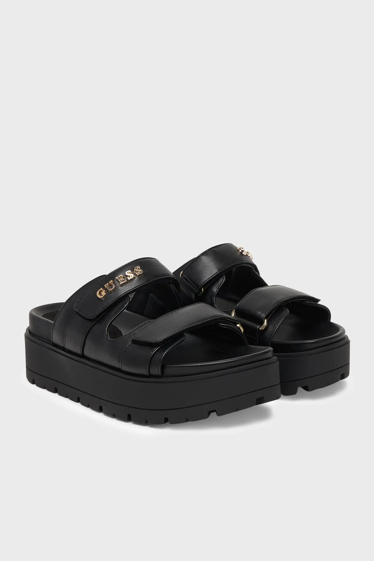 Guess Faxon Logolu Kalın Taban FLJFAXELE03 Kadın Sandalet FLJFAX ELE03 BLACK SİYAH - 2