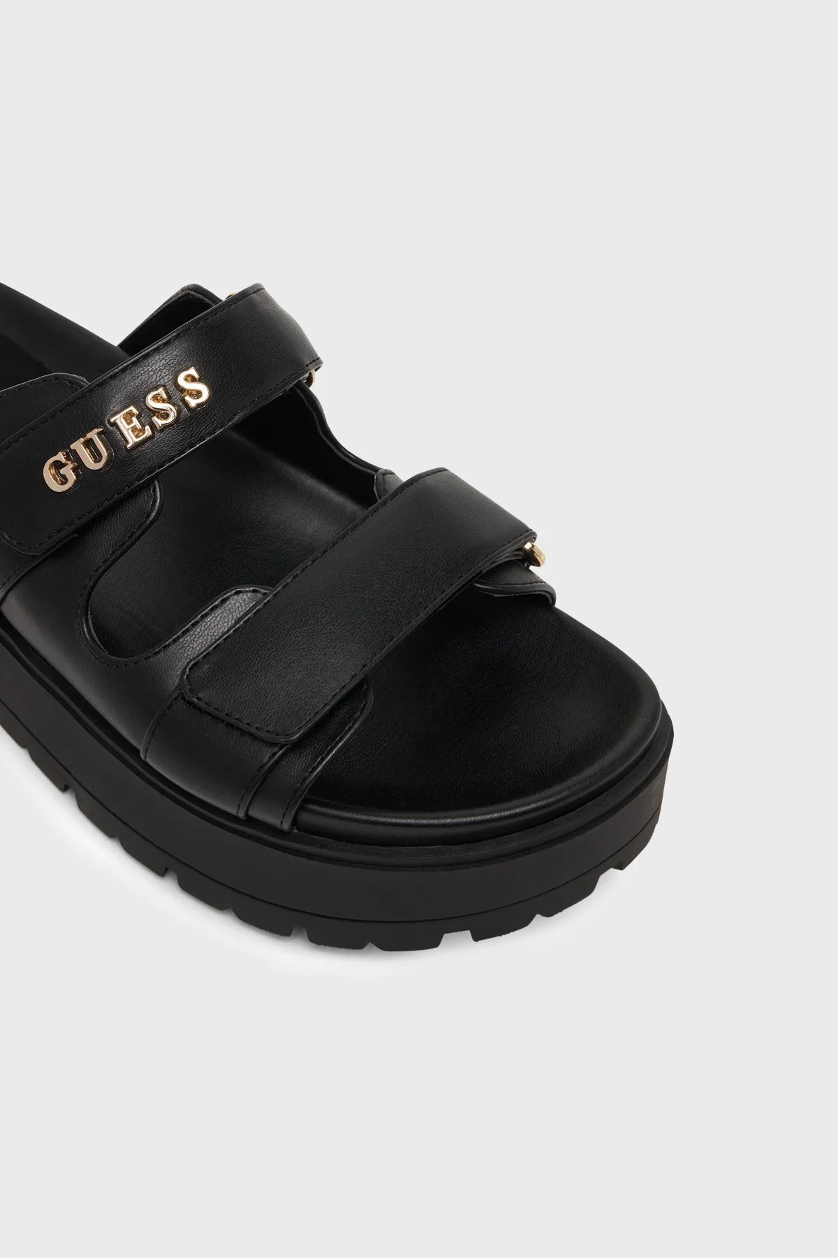 Guess Faxon Logolu Kalın Taban FLJFAXELE03 Kadın Sandalet FLJFAX ELE03 BLACK SİYAH - 4